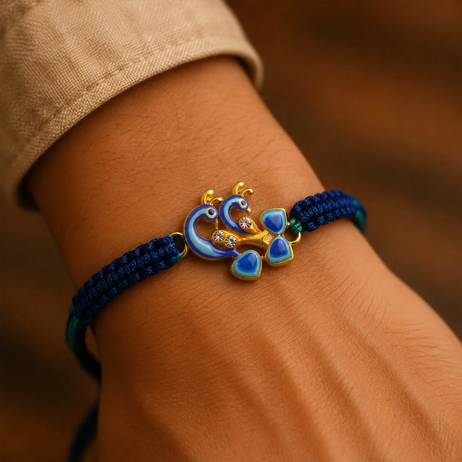 Peacock Rakhi – Elegant, Traditional & Stylish for Brothers - Image 2