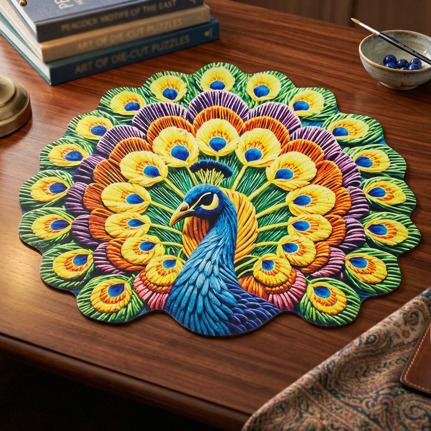 Peacock Design Floor Mat – Vibrant and Soft Home Decor - Image 6