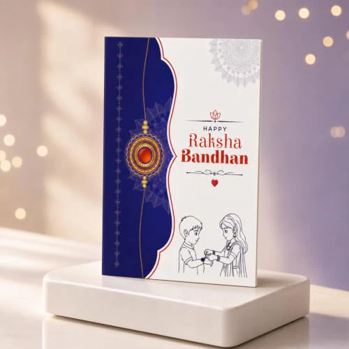 Peacock, Spiral Rakhi Combo - Raksha Bandhan Gift with Choco Butterscotch 96gm, Pack of 6 - Image 12