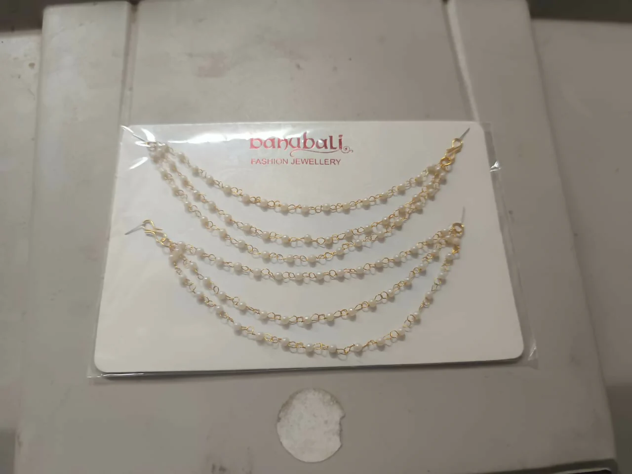 Pearl Hair Chain Accessory With Gold Tone Bridal Hair Decoration For Women - Image 7