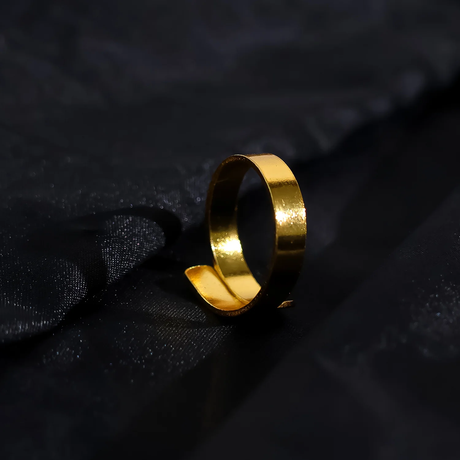 Custom Engraved Gold Ring – Adjustable Stainless Steel Band - Image 5