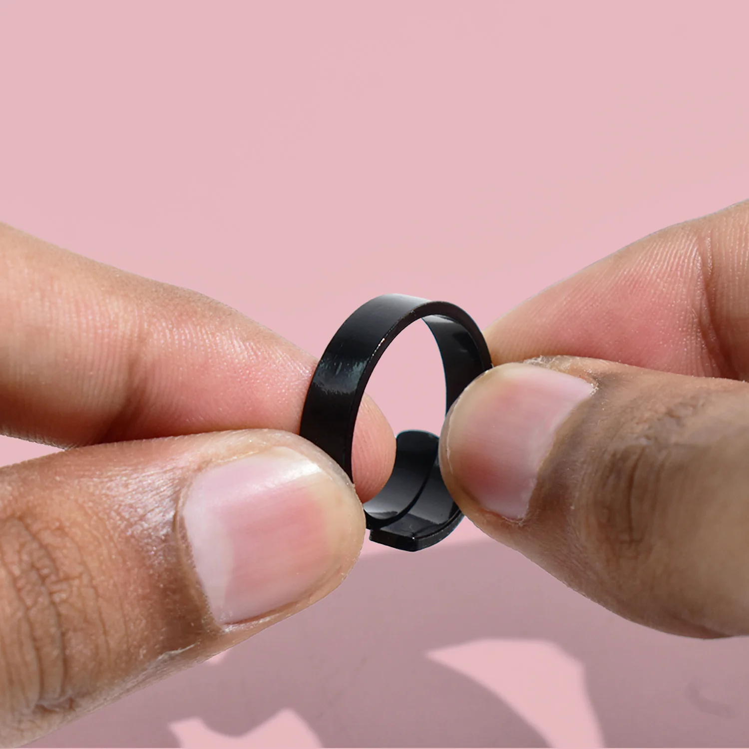 Personalized Black Adjustable Name Ring – Custom Engraved Stainless Steel - Image 3
