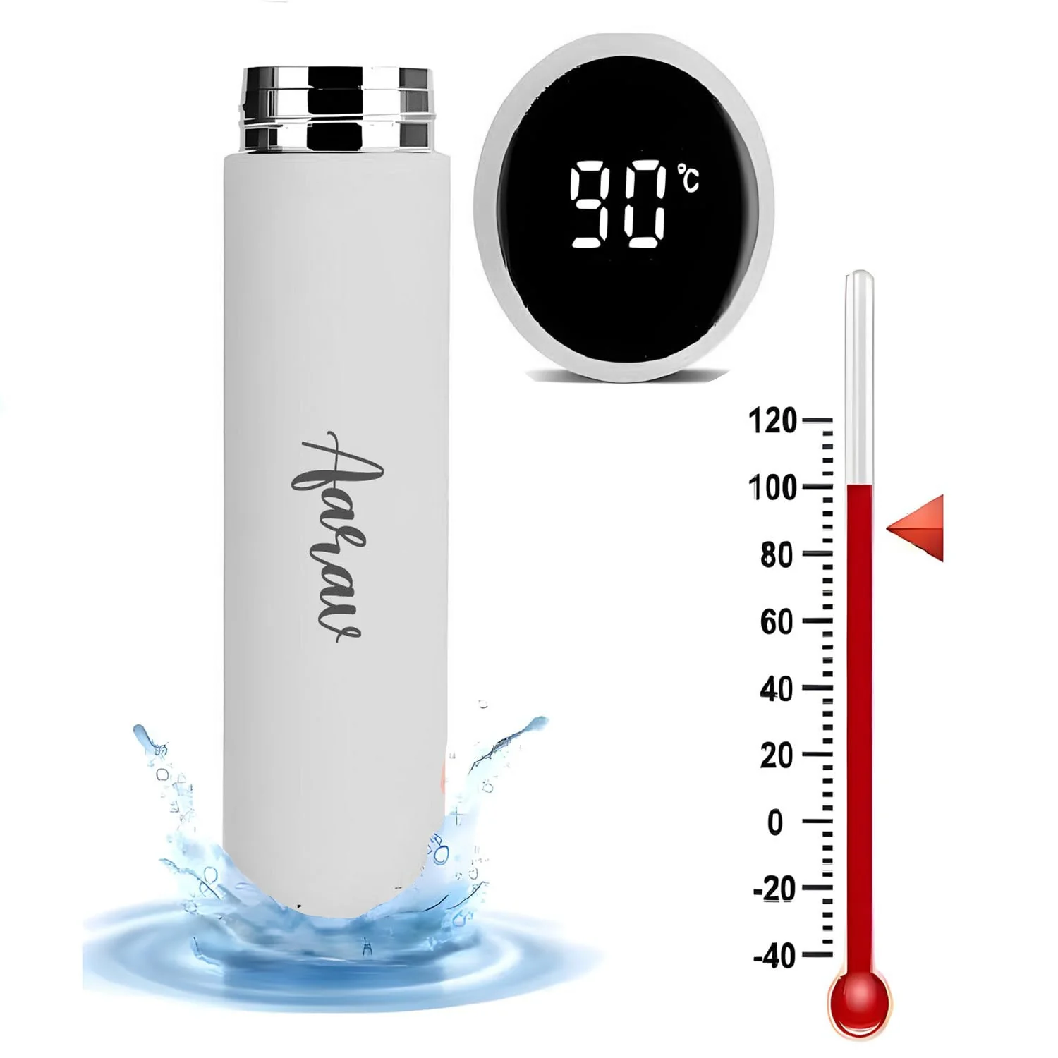 Personalized Smart Water Bottle – Temp Display 500ml | CustomSpot - Image 16