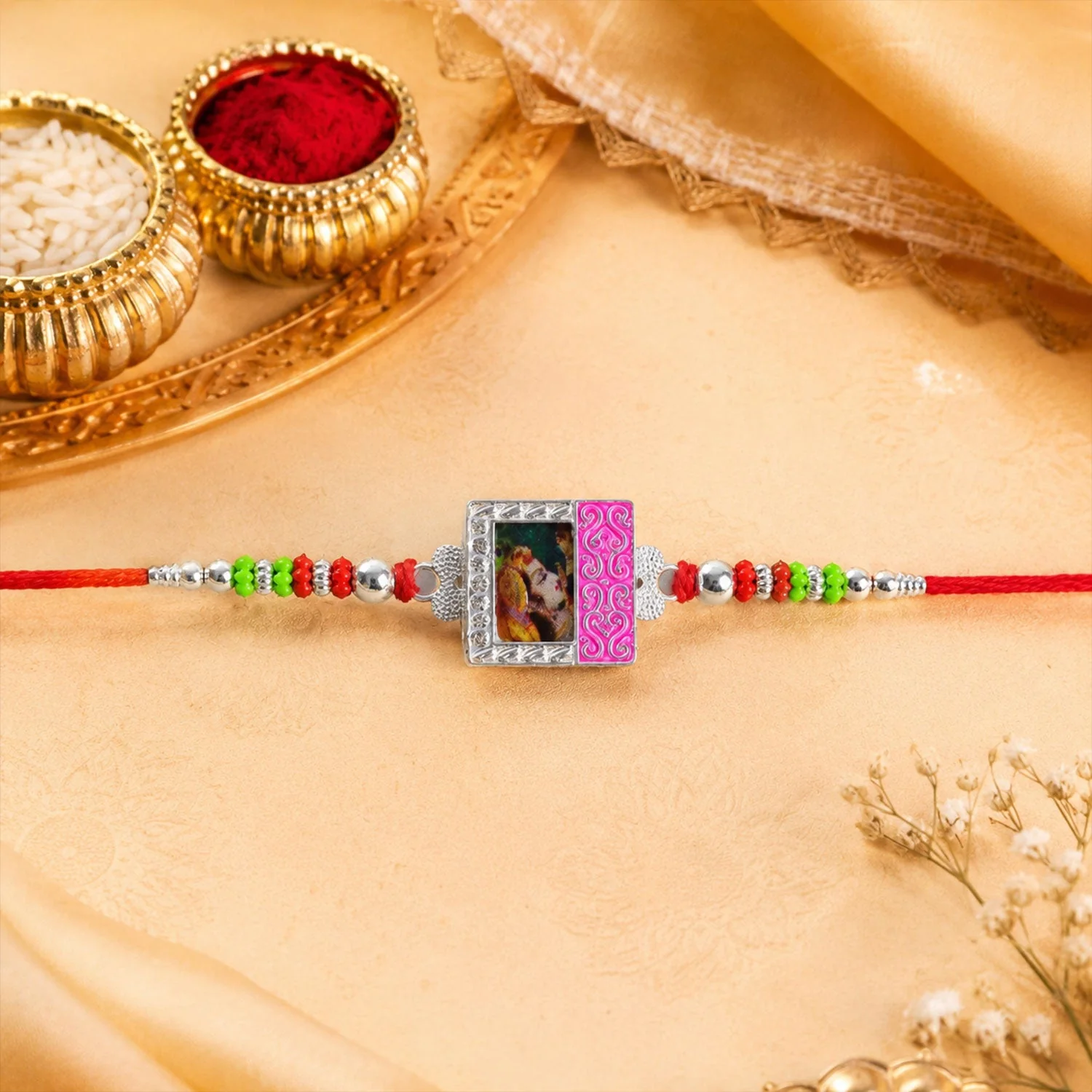Photo Frame Multicolor Enamel Rakhi – Perfect for Rakshabandhan