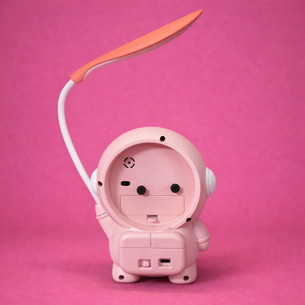 Astronaut Desk Lamp with Alarm Clock – Kid-Friendly Study Light - Image 3