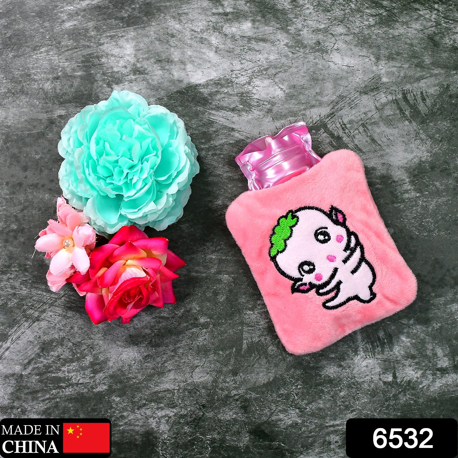 Pink Hot Water Bag – Soft Cover for Pain Relief | Indo Glow - Image 2