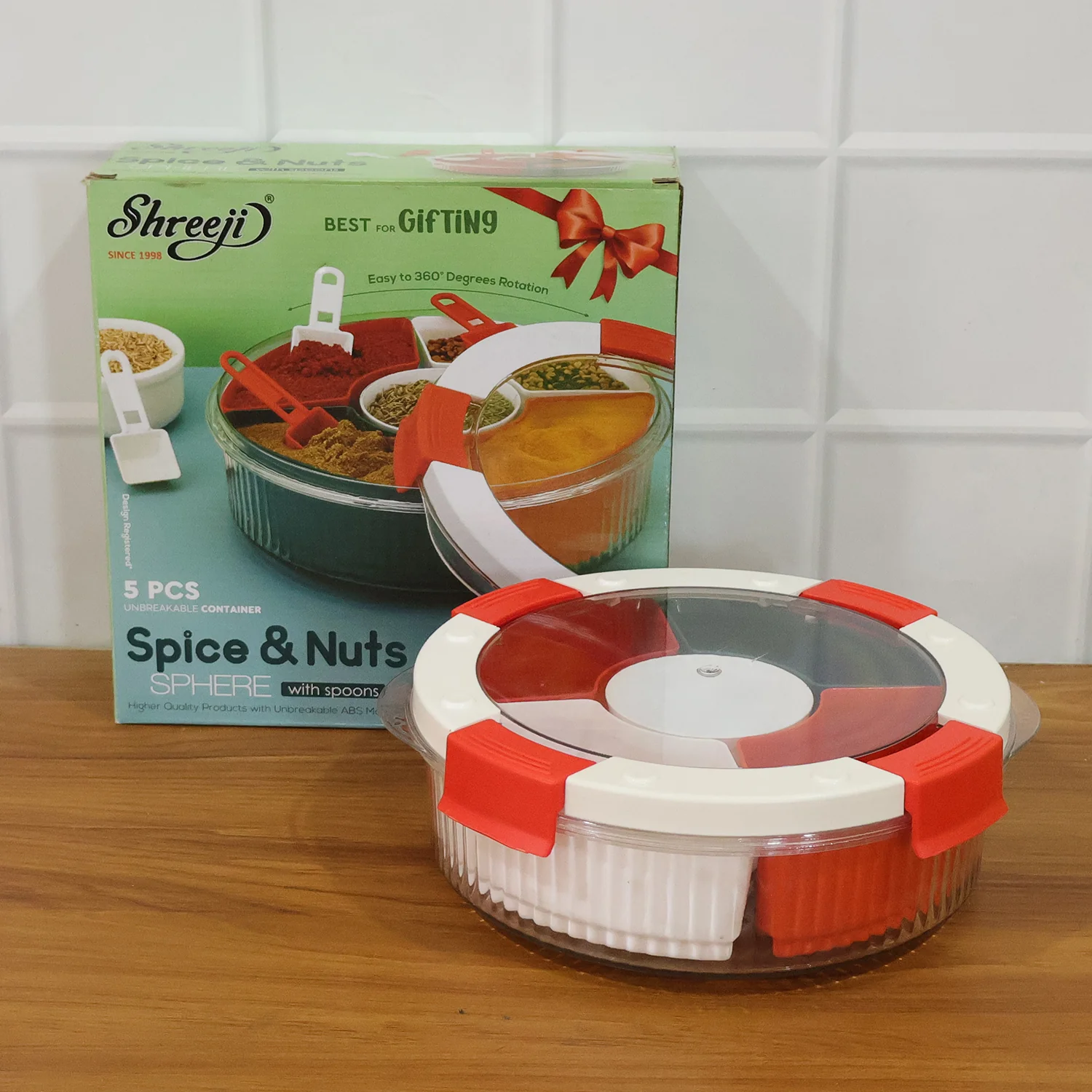 Plastic 5-compartment Spice Storage Box – Easy Kitchen Organization - Image 8