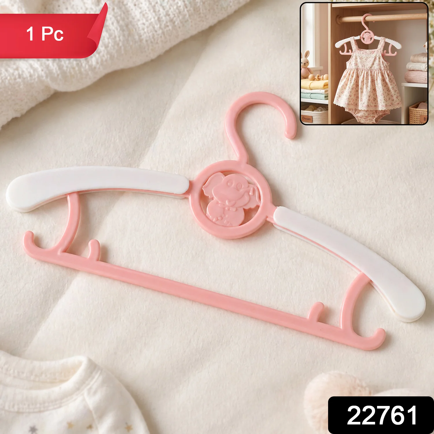 Plastic Children's Clothes Hanger – Durable & Lightweight for Nursery - Image 2