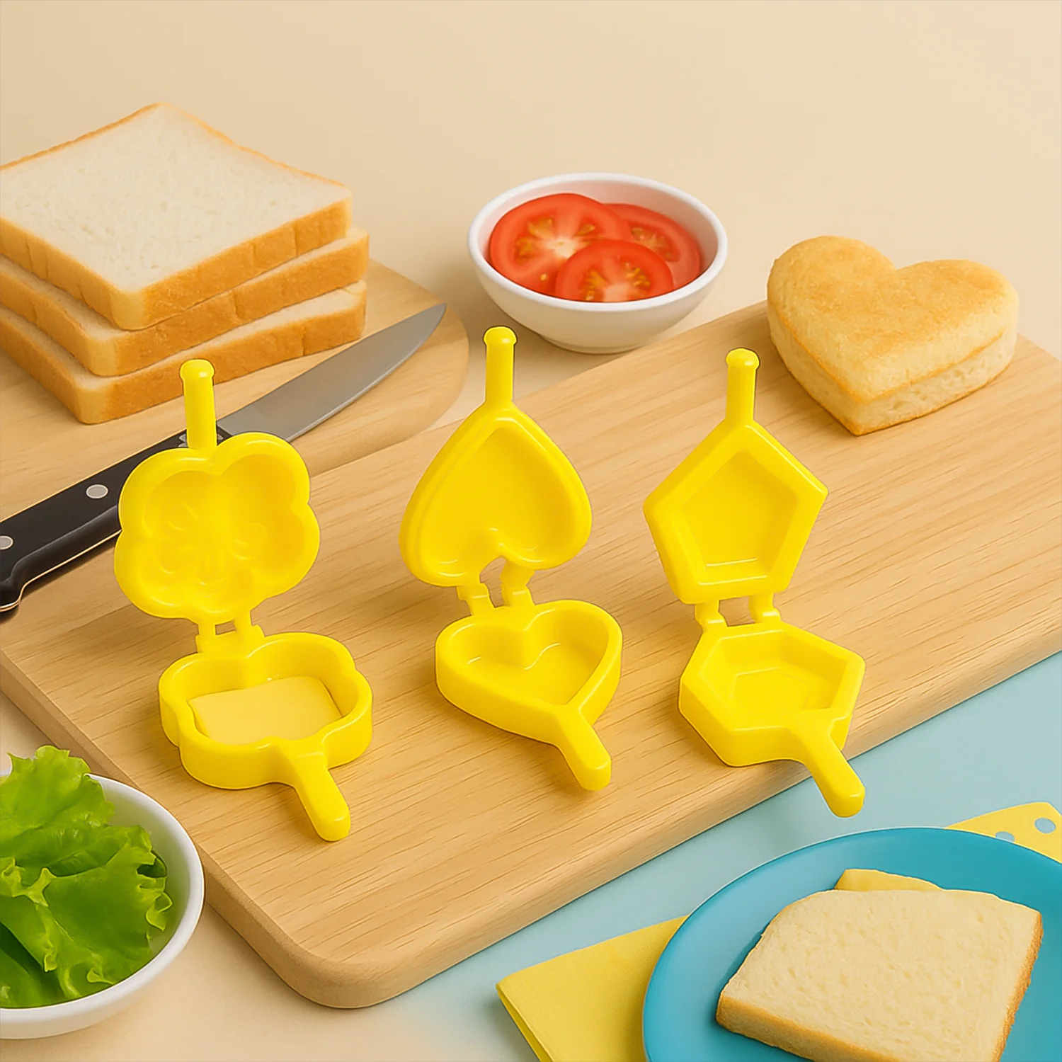 Plastic Cookie Cutter Set – 6-Pc Assorted Baking Moulds for Kids - Image 3