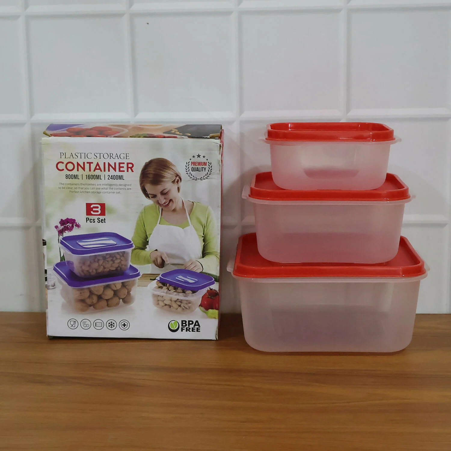 Plastic Food Storage Container Set – Leak-Proof & Space-Saving - Image 7