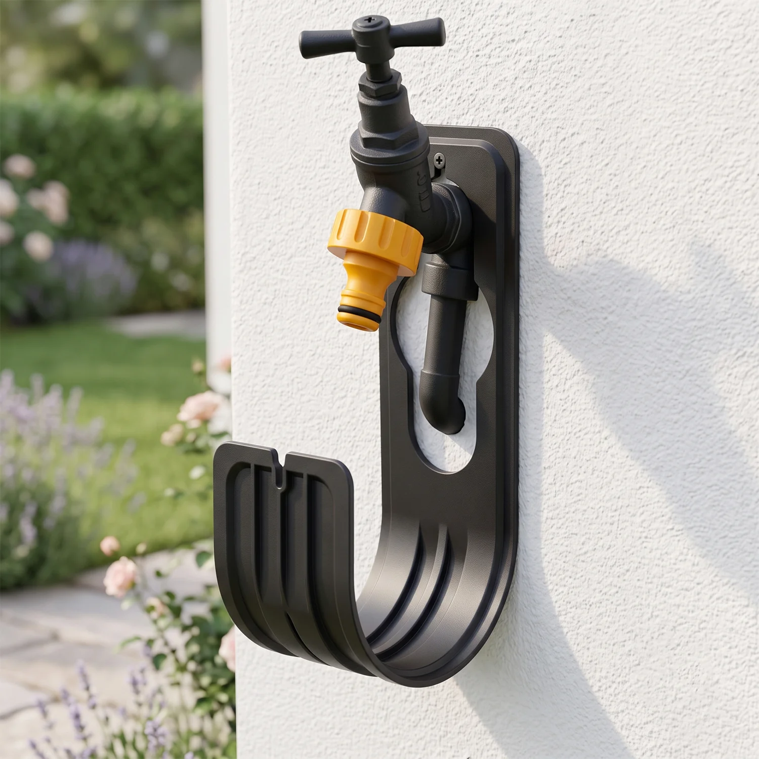 Plastic Garden Hose Holder, Wall Mounted Hose Hanger for Pipe Storage (3 Pcs) - Image 8