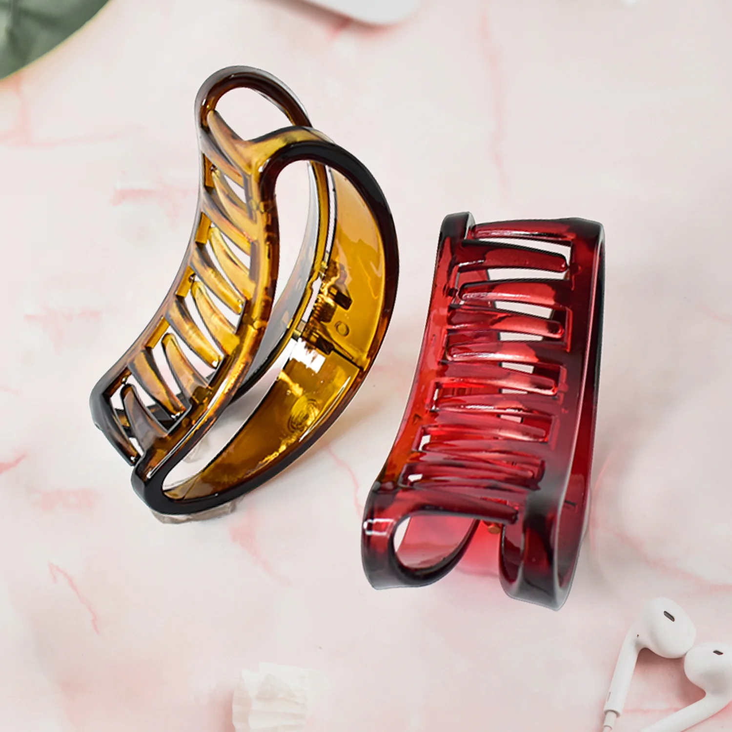 Plastic Hair Clamp Grip – Durable Matte Finish Barrette - Image 4