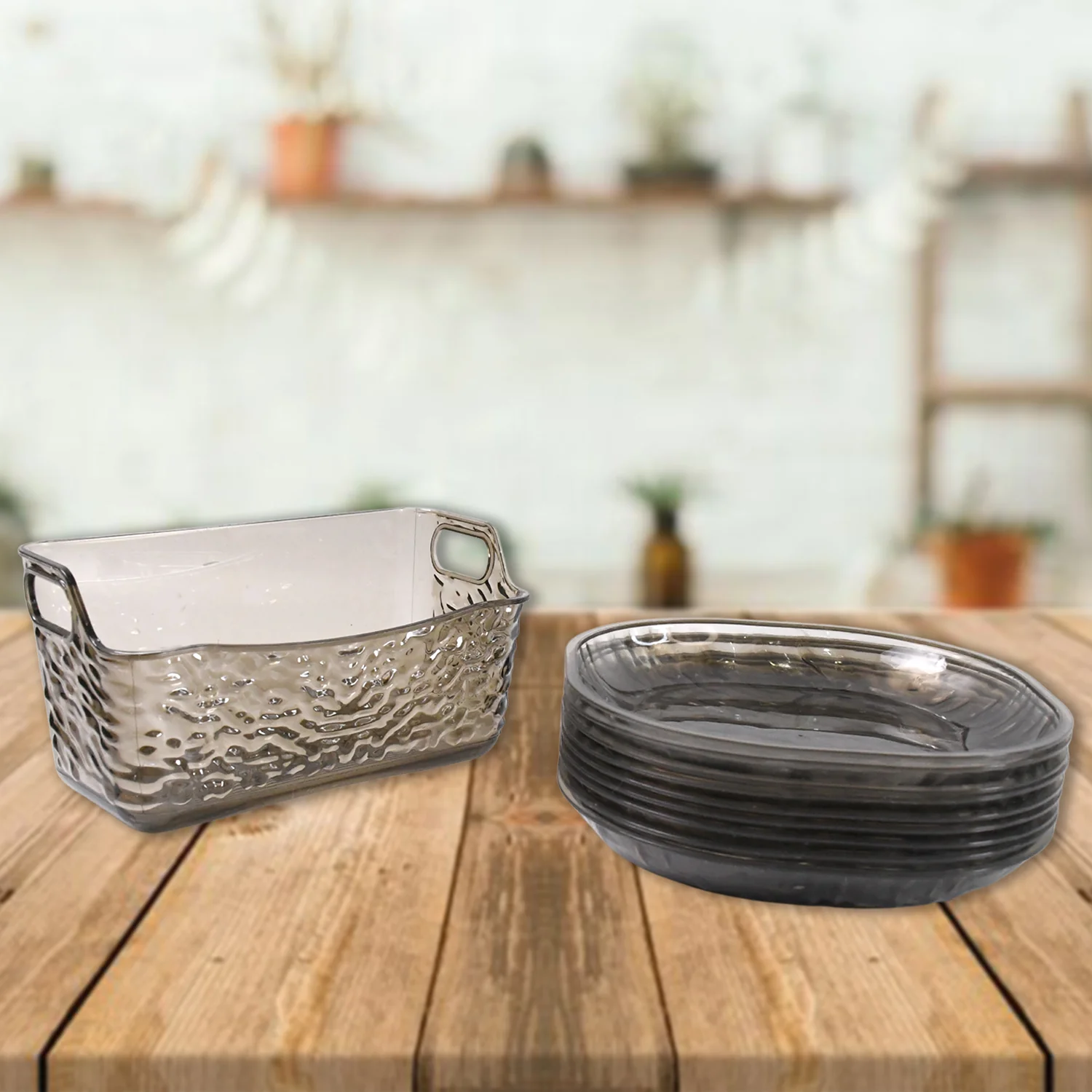 Reusable Plastic Dinner Plates Set – Durable & Lightweight 10-Pc - Image 3