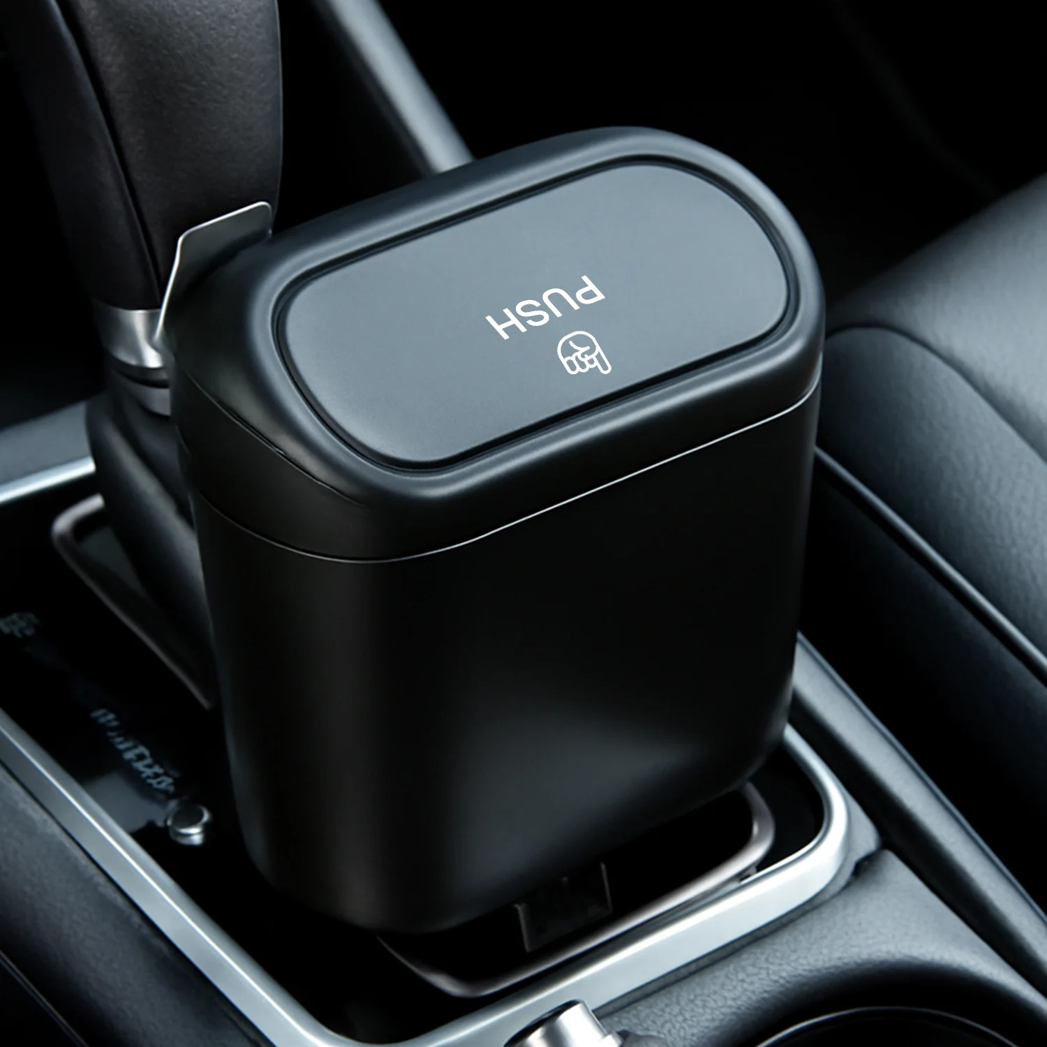 Mini Car Trash Can with Lid – Waterproof & Leak-Proof | Velvet Wheels - Image 2
