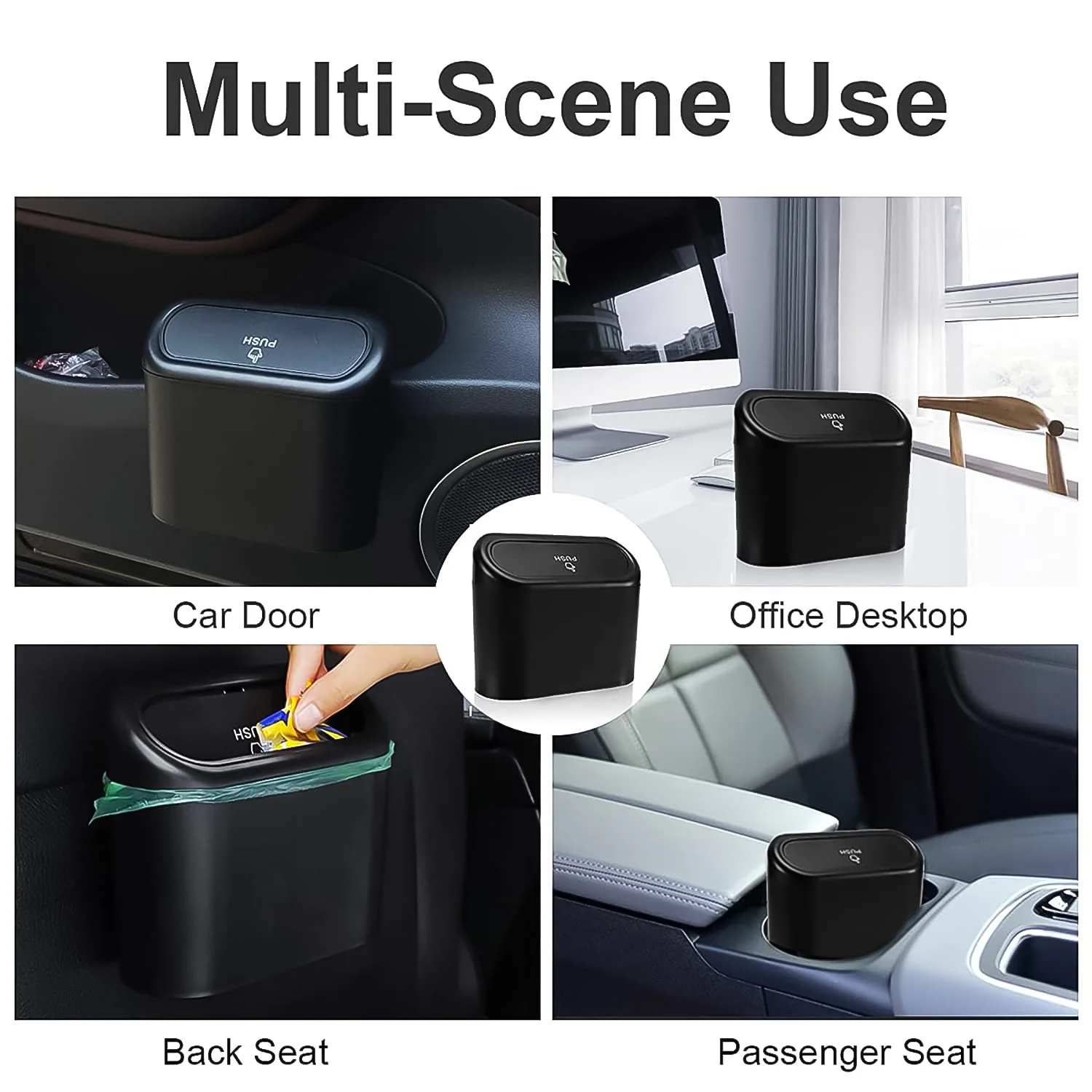 Mini Car Trash Can with Lid – Waterproof & Leak-Proof | Velvet Wheels - Image 6