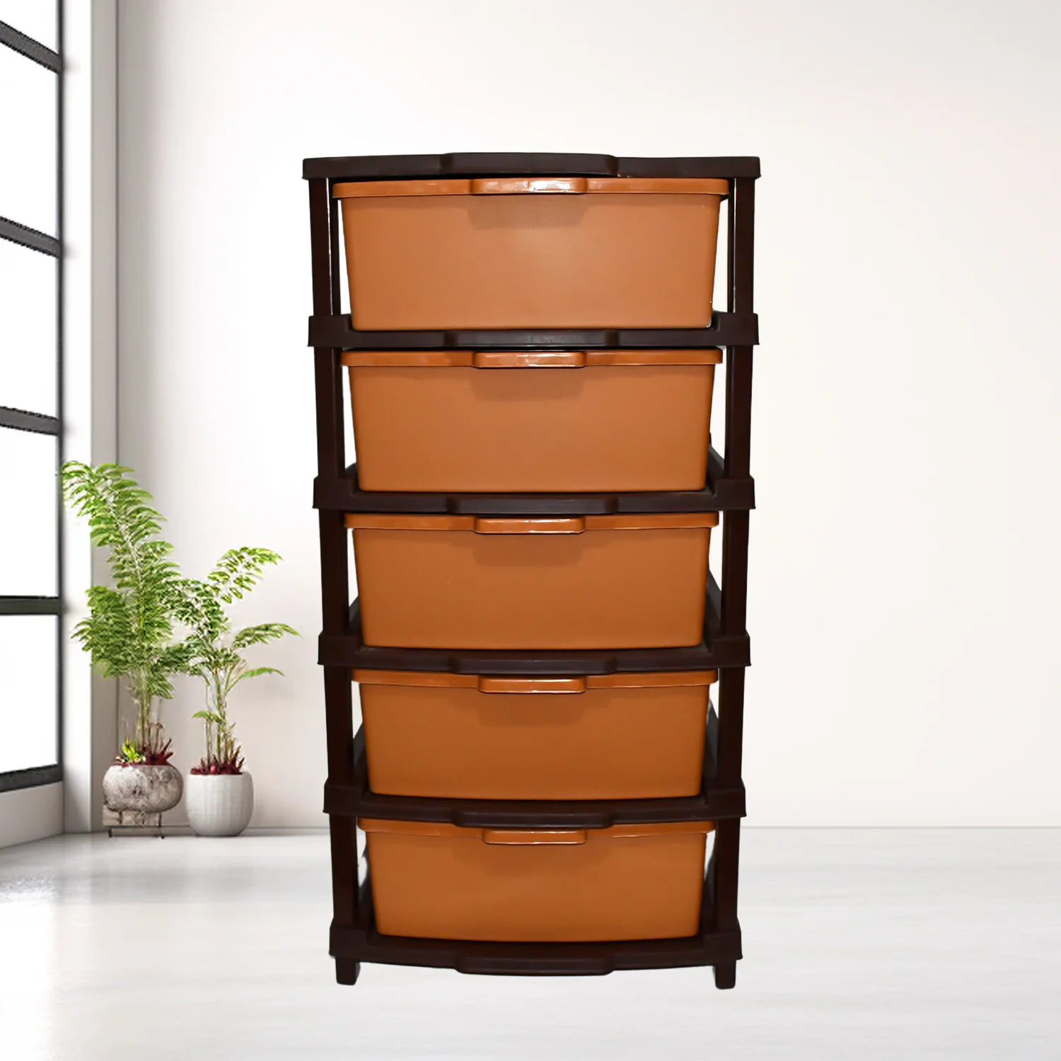 Plastic Home Storage Organizer – 5-Layer Large Modular Drawer - Image 3