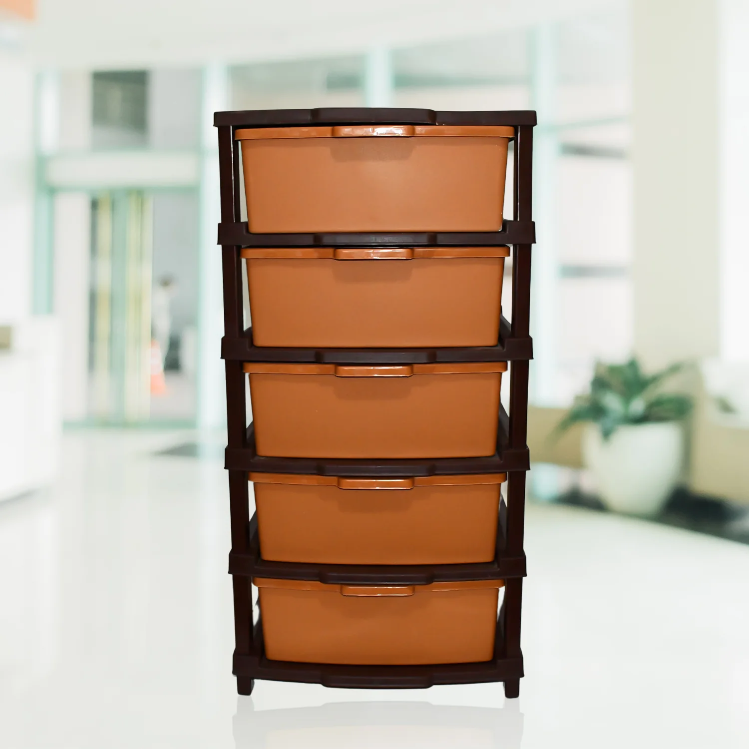 Plastic Home Storage Organizer – 5-Layer Large Modular Drawer - Image 4