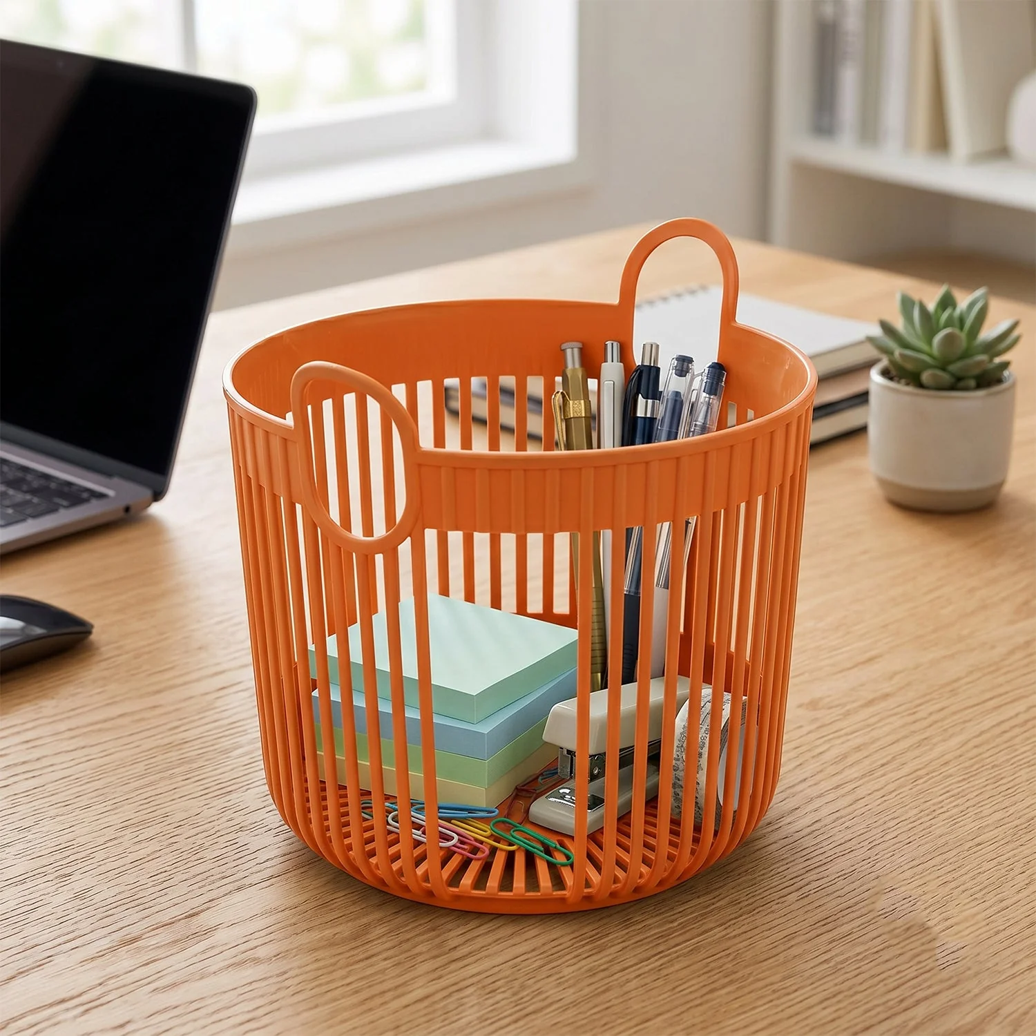 Plastic Round Storage Basket – Durable and Portable Organizer - Image 3