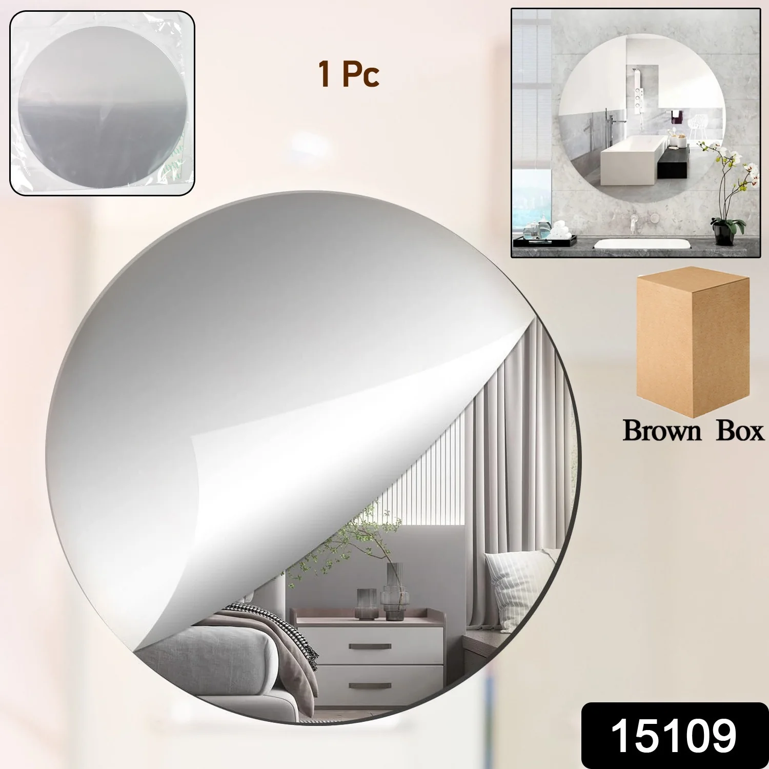 3D Mirror Wall Sticker – 30x30 cm Reflective Plastic | Styleva - Image 2
