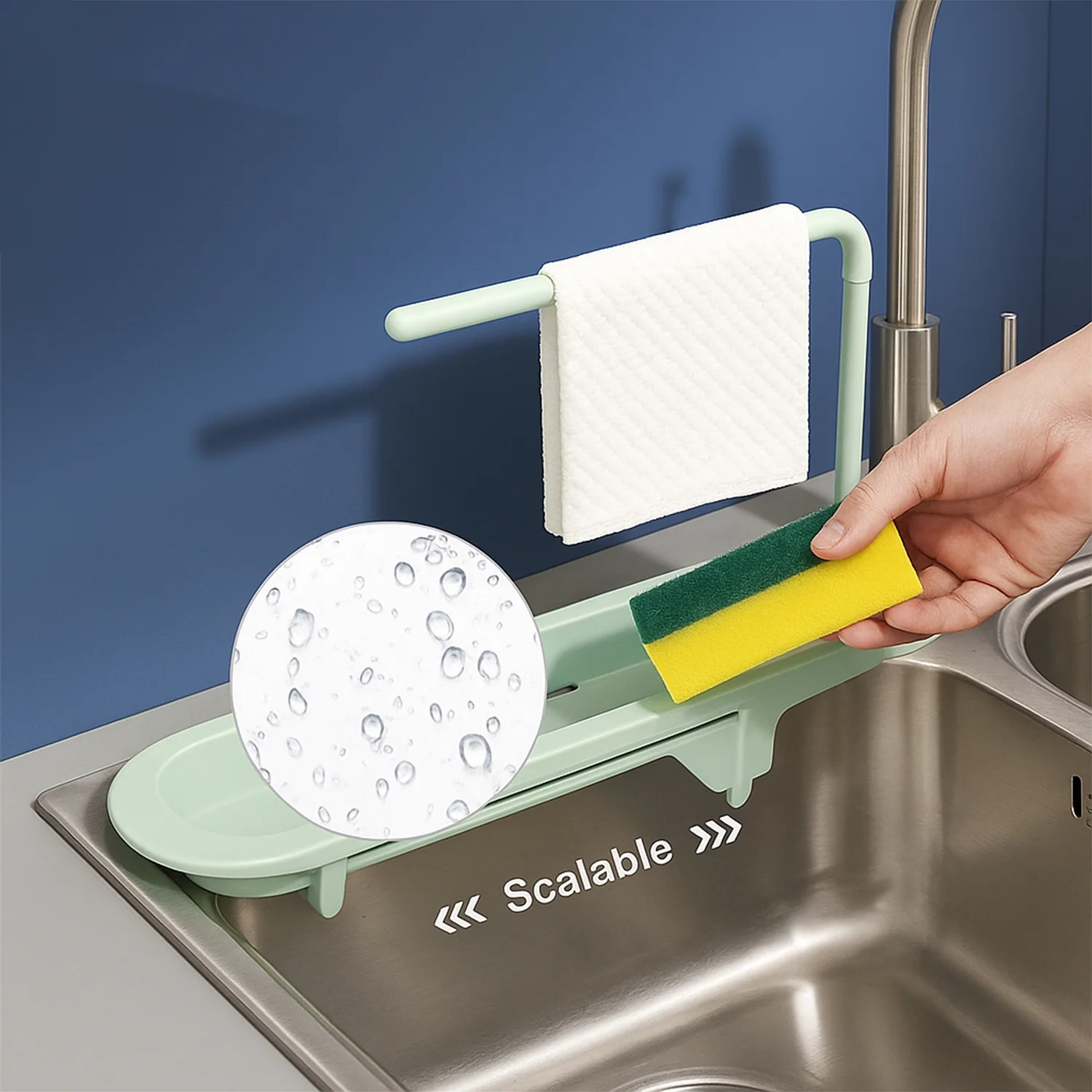 Telescopic Sink Storage Rack – Adjustable & Space-Saving - Image 8