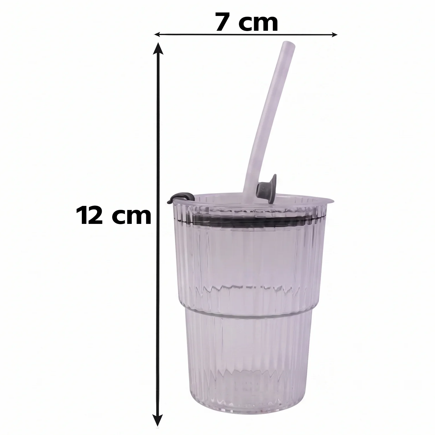 Plastic Tumbler with Lid – 450ml Reusable, Clear & Leak-Proof - Image 6