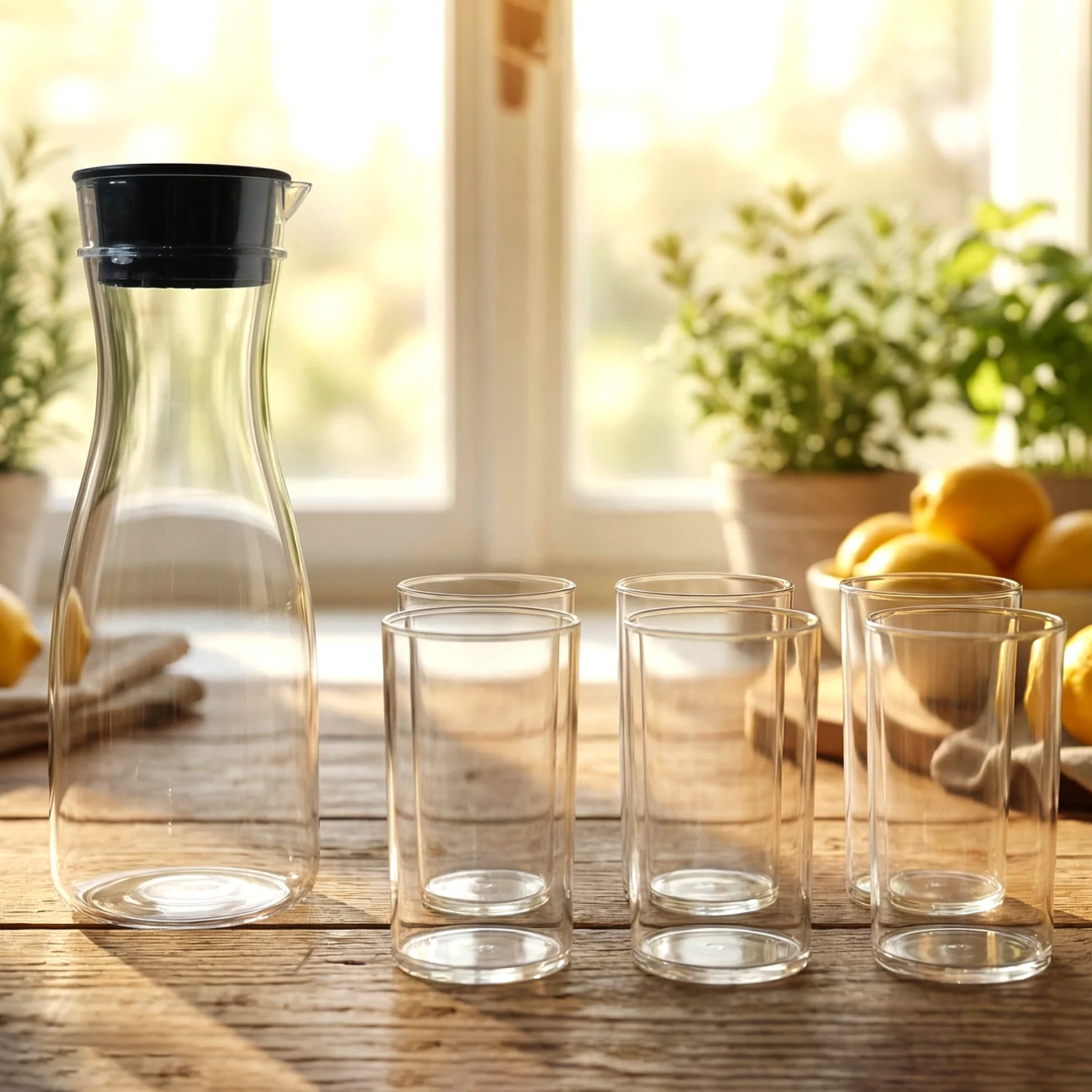 Plastic Water Jug and Glass Set – Durable, Lightweight Drinkware - Image 7