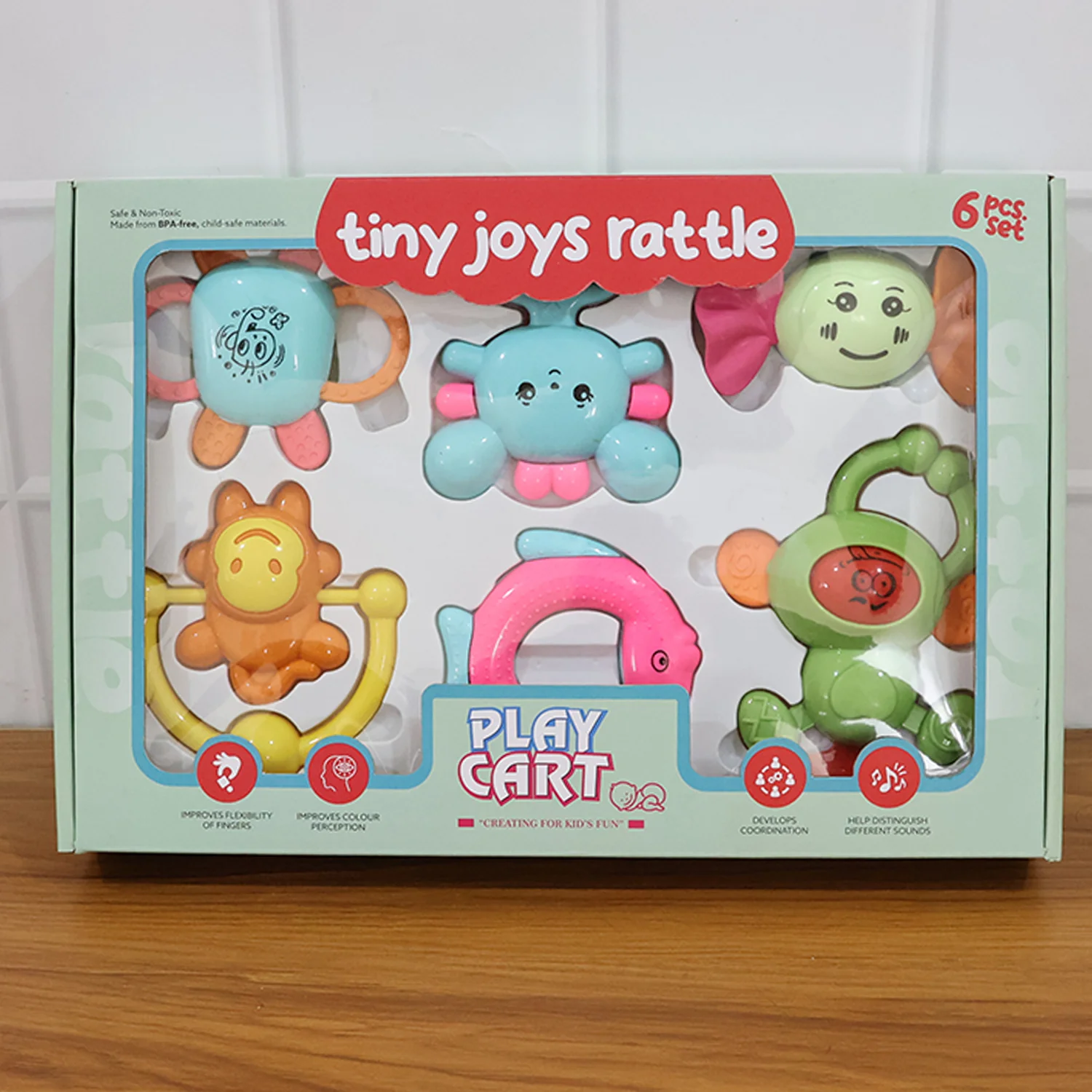 Baby Rattle Set – 6-in-1 Sensory Development Toys - Image 8