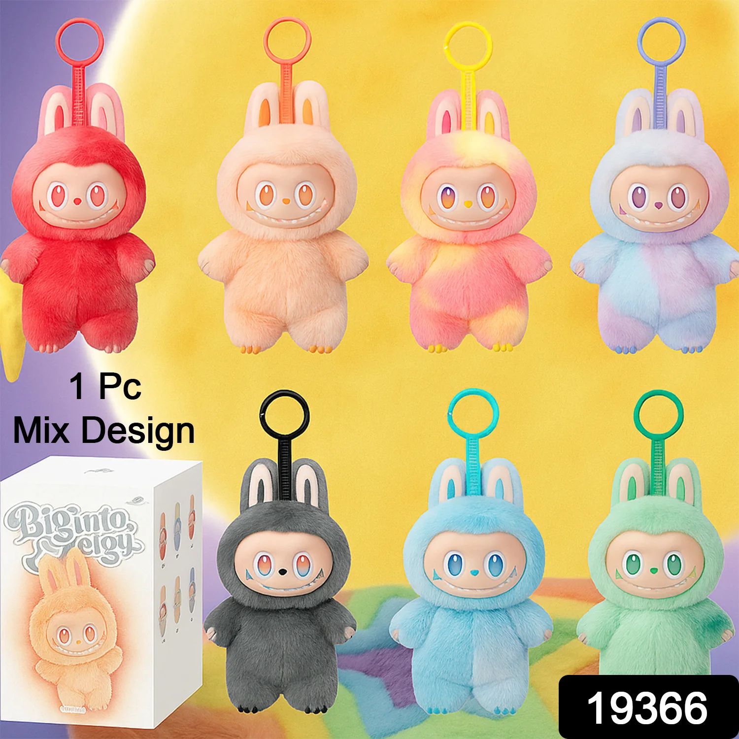 Plush Keychain – Soft Cartoon Animal Toy for Bags - Image 2