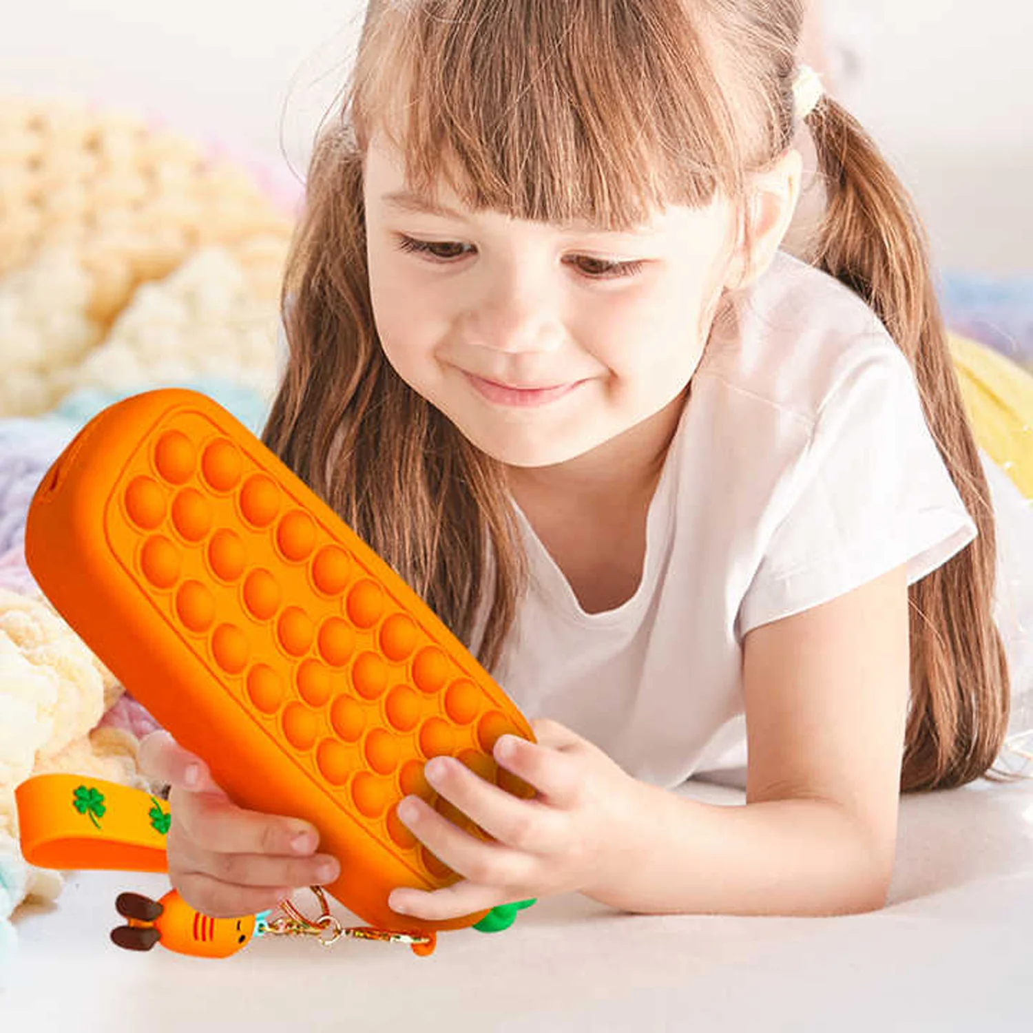 Pop It Silicone Pencil Pouch – Stress-Relieving & Spacious Organizer - Image 7