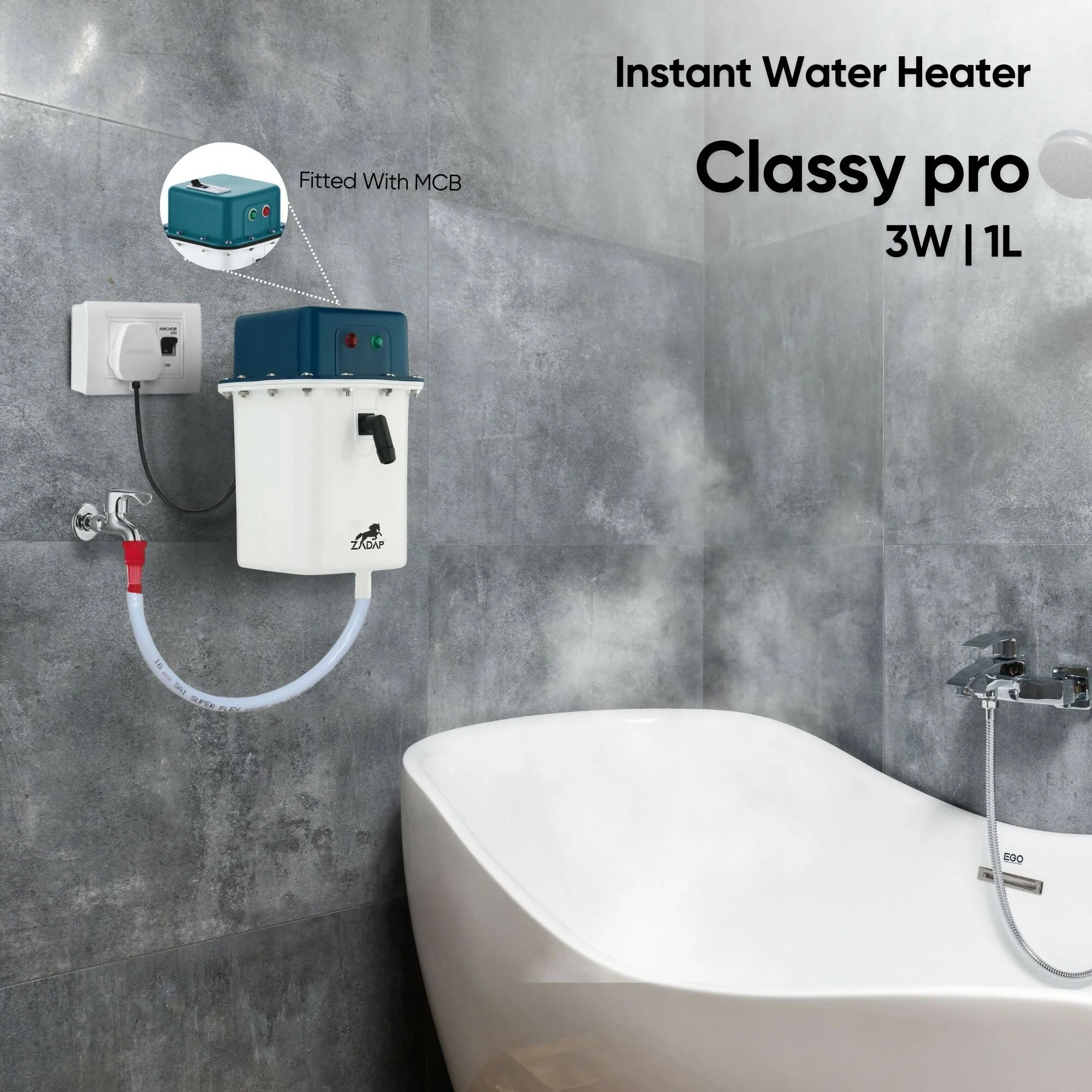 Portable 3kW Instant Water Heater – Fast Heating & Safe Use - Image 5