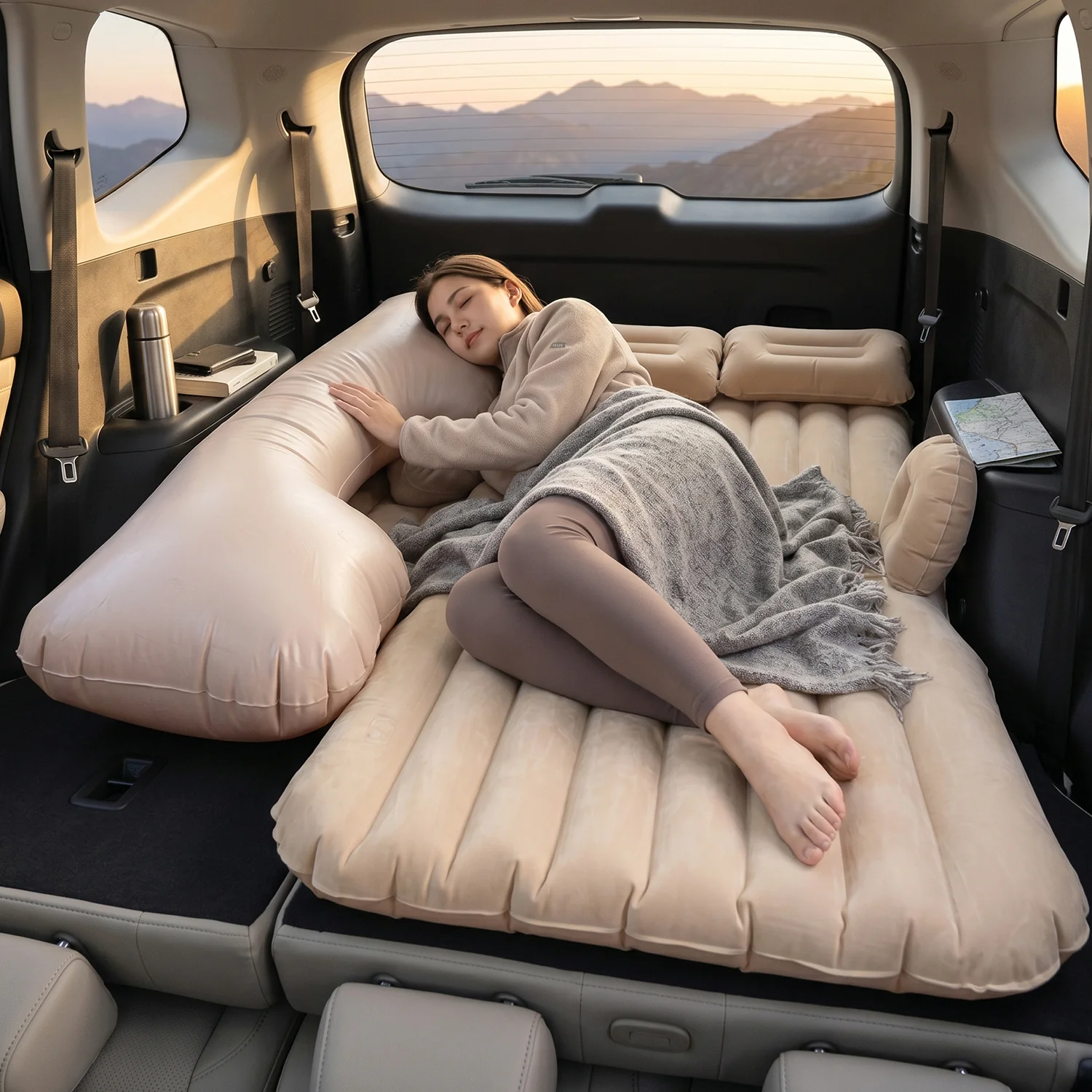Portable Car Air Mattress – Foldable for Travel & Camping Comfort, Car Sofa - Image 6