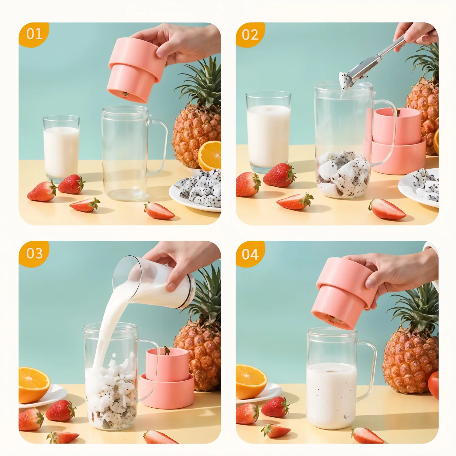 Portable USB Juicer – 420ml Rechargeable Blender | Siplix - Image 6
