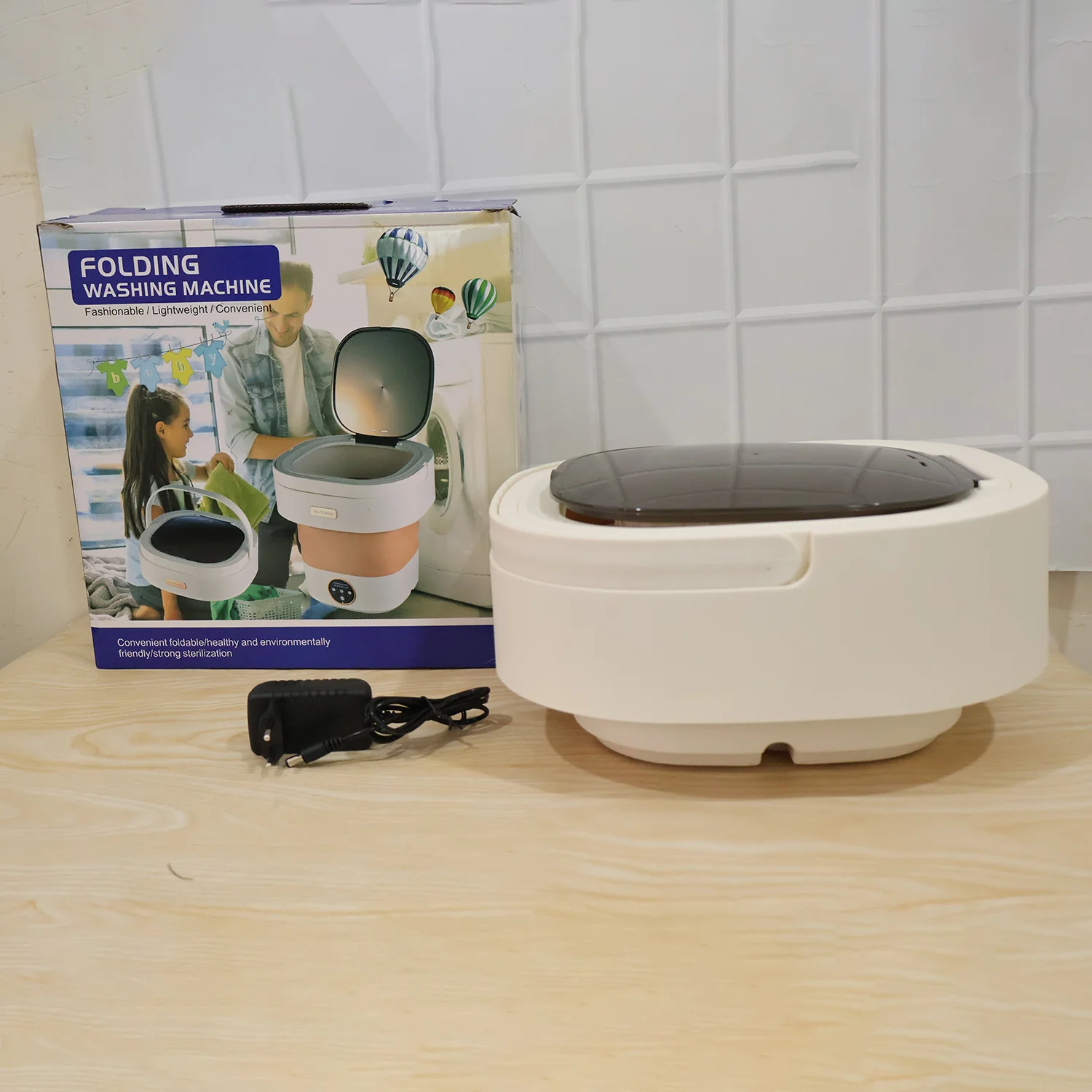 Portable Folding Washing Machine, Mini Collapsible Washer with Spin Basket (1 Pc) - Image 11