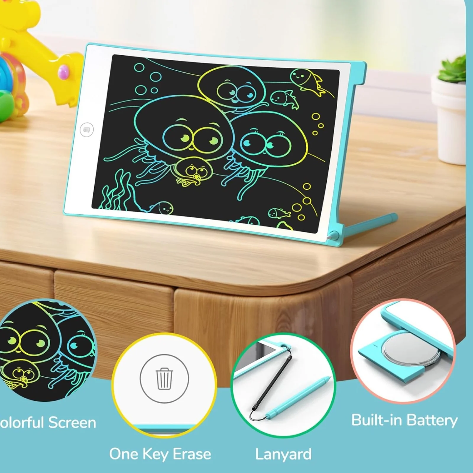 Kids LCD Writing Tablet – 8.5" Portable Drawing Pad | Boardoria - Image 4