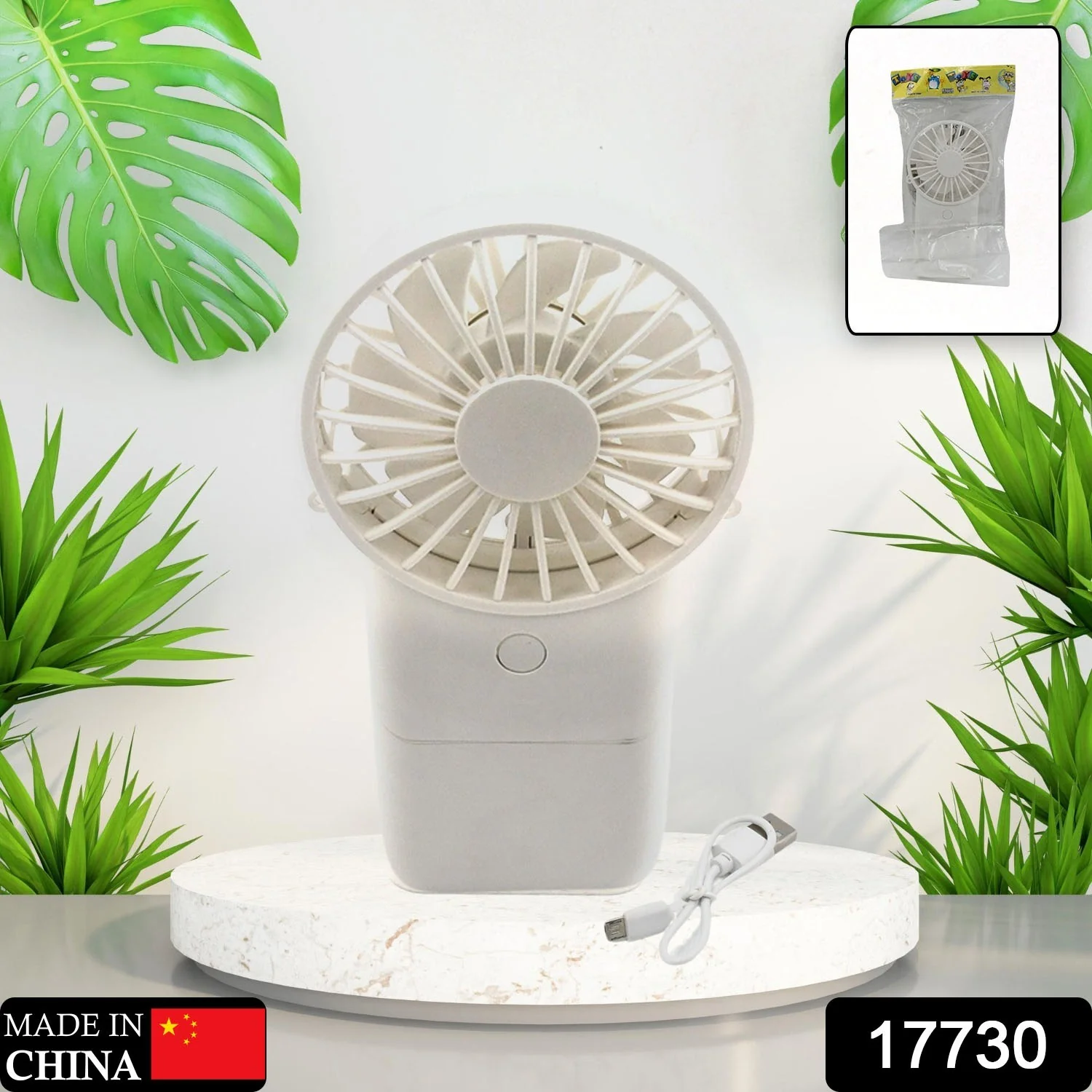 Handheld Fan – USB Rechargeable, 3 Speed Portable | Velvet Wellness - Image 2