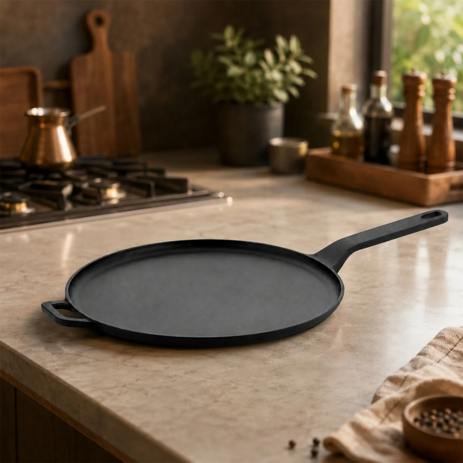 Cast Iron Dosa Tawa – Even Heat Distribution for Perfect Flatbreads - Image 4