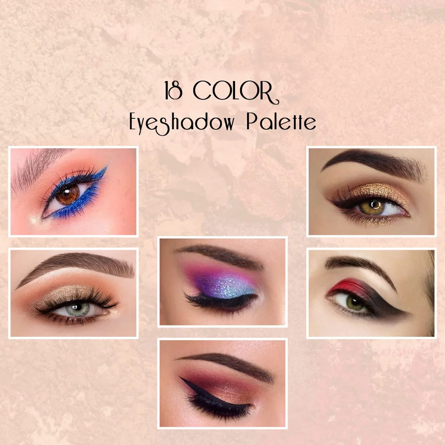 18-Color Shimmer Eyeshadow Palette – Vibrant, Long-Lasting Shades - Image 7