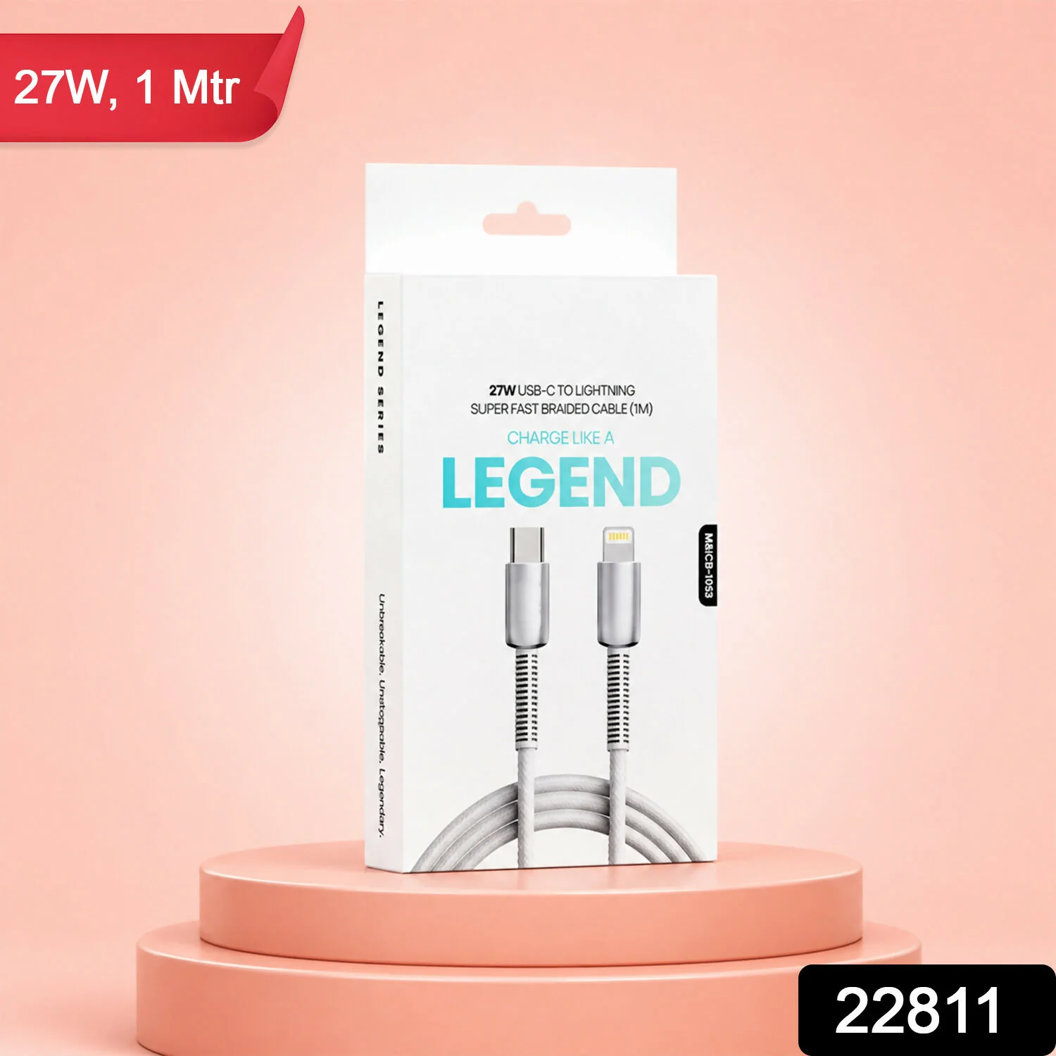 USB-C to Lightning Charging Cable – Supports Fast 27W Power Delivery - Image 2