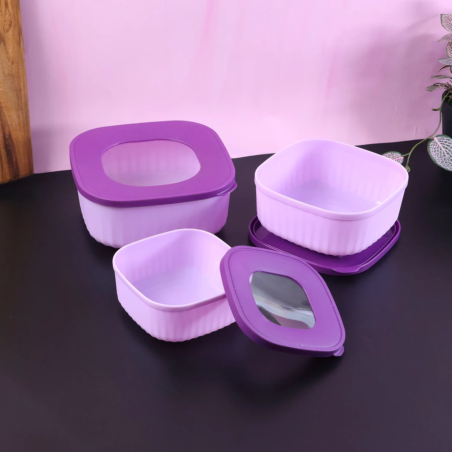 Food Storage Container Set – Leak-Resistant, Stackable 3-Piece - Image 6