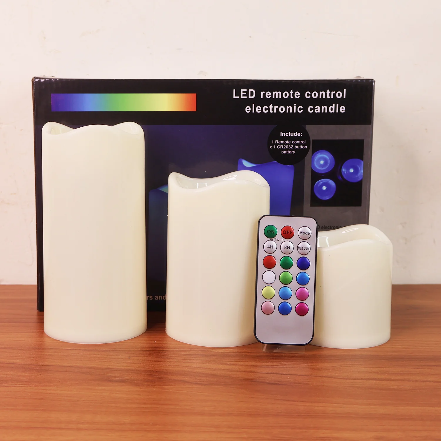 LED Flameless Candle Set – 3-Piece with Remote Control & Multicolor Light - Image 7