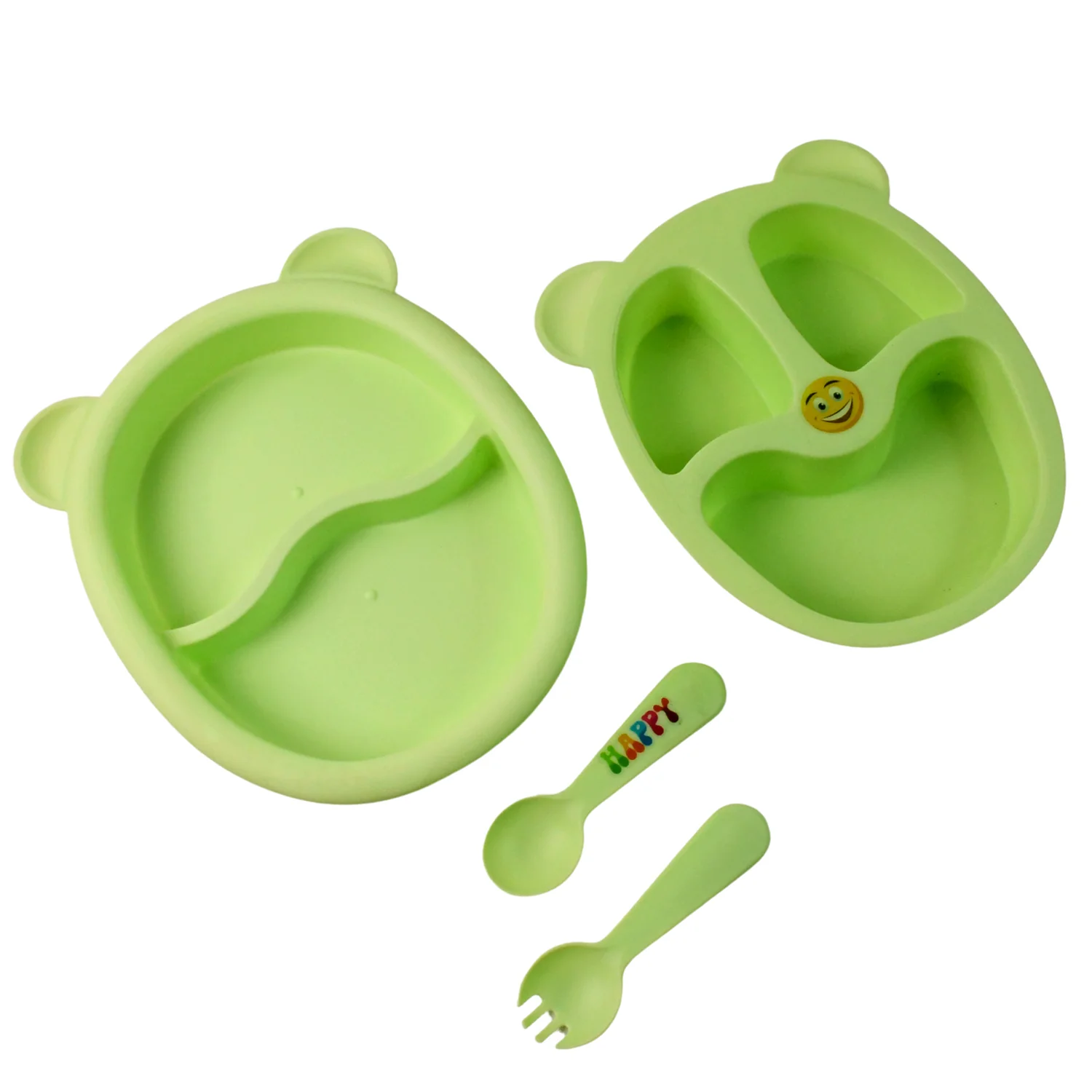 Kids Mealtime Feeding Set – 4-Piece BPA-Free Durable Plate & Spoon Set - Image 5