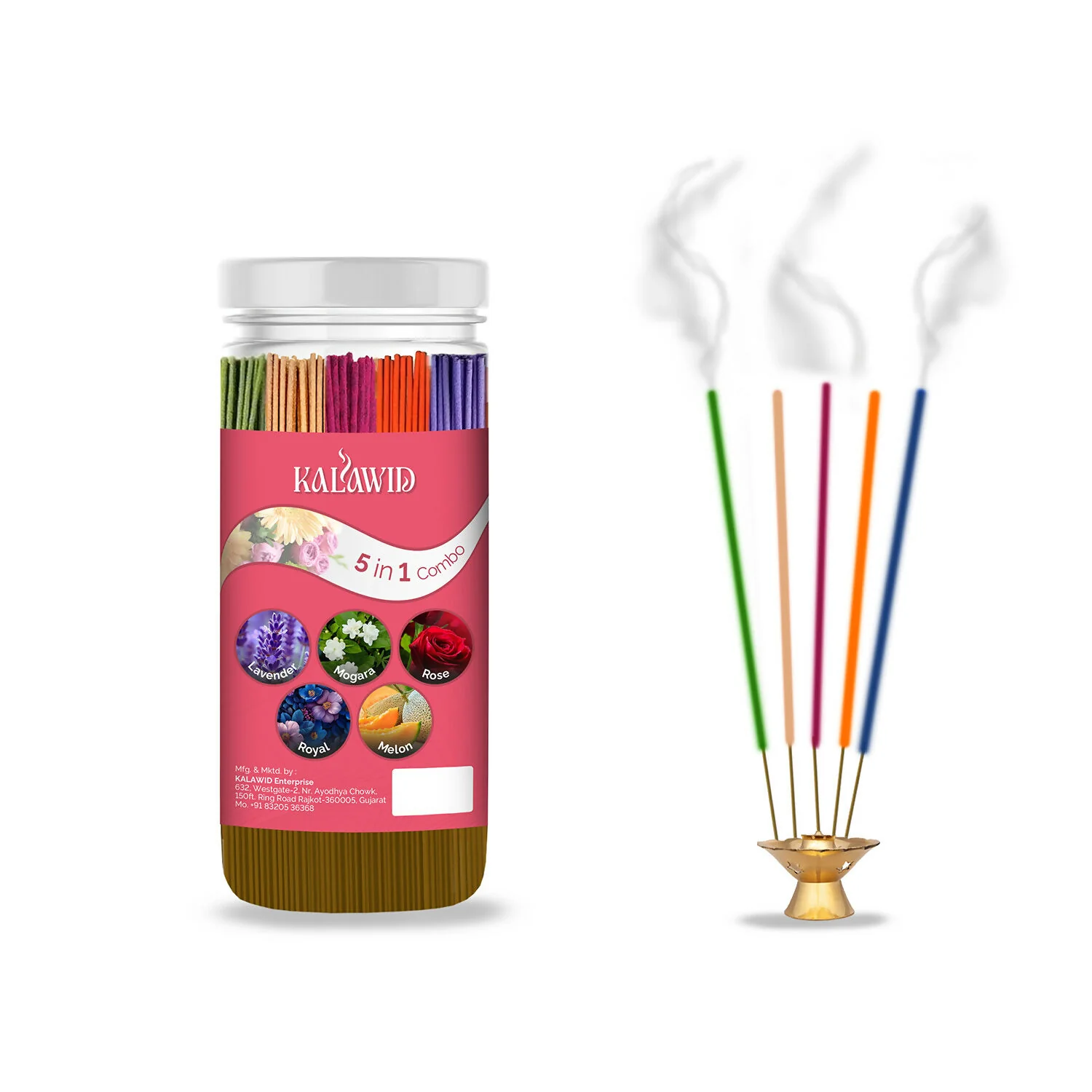 Agarbatti 5-in-1 Combo – Long-lasting Floral & Fruity Fragrance - Image 5