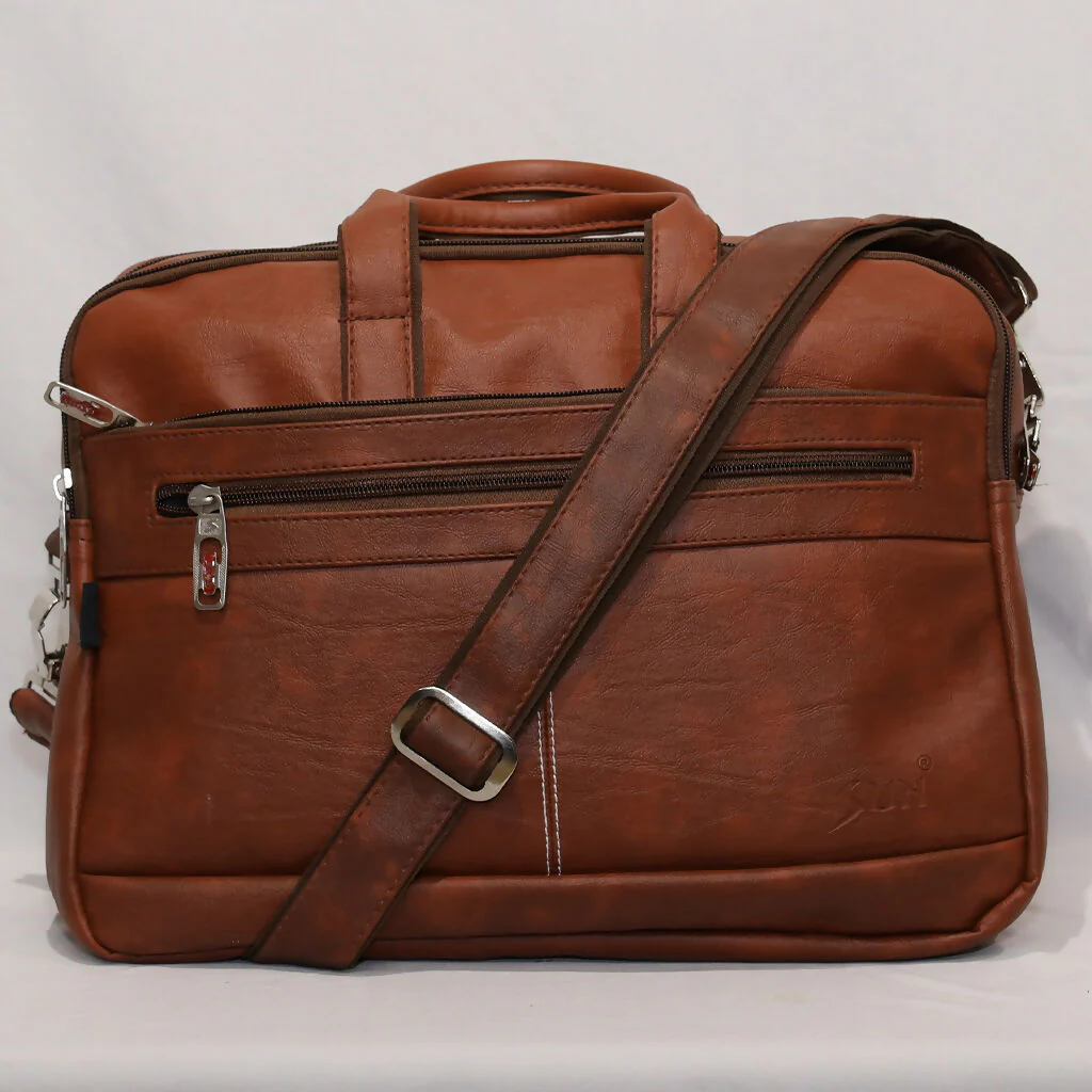 Brown Foam Laptop Bag – Stylish 15.5 Inch Office Messenger Bag - Image 5