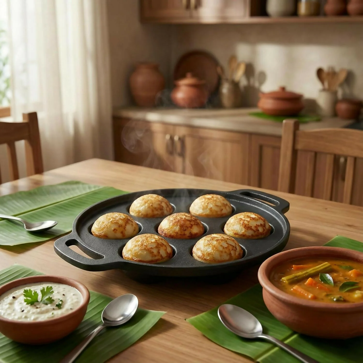 Cast Iron Appam Pan – Even Heat & Toxin-Free South Indian Snack Maker - Image 3