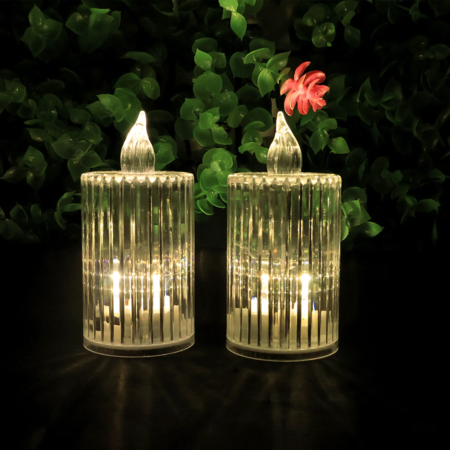 LED Flameless Candle Lights – Premium Crystal Effect, Set of 8 - Image 4
