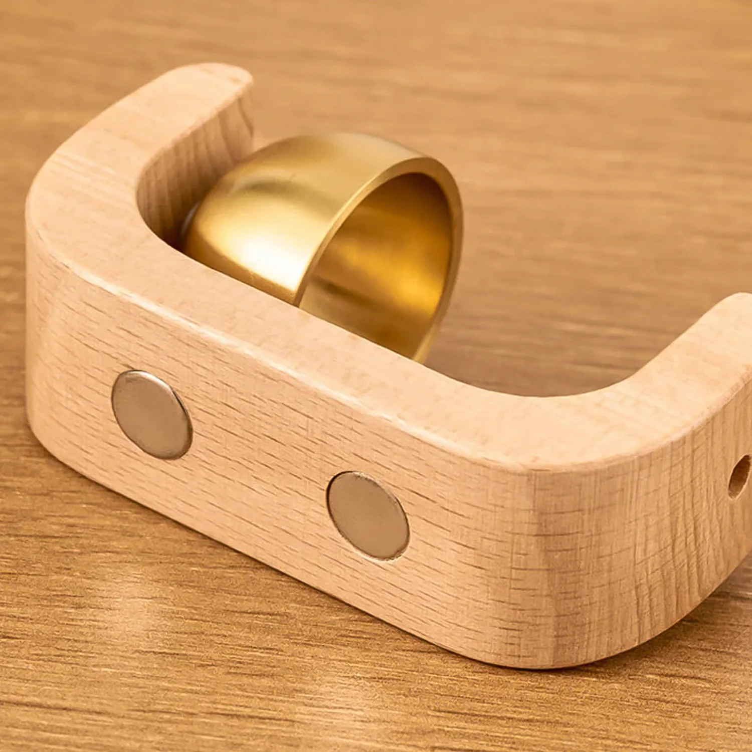 Zen Meditation Bell – Japanese Style Wooden Stand with Brass Chime - Image 3