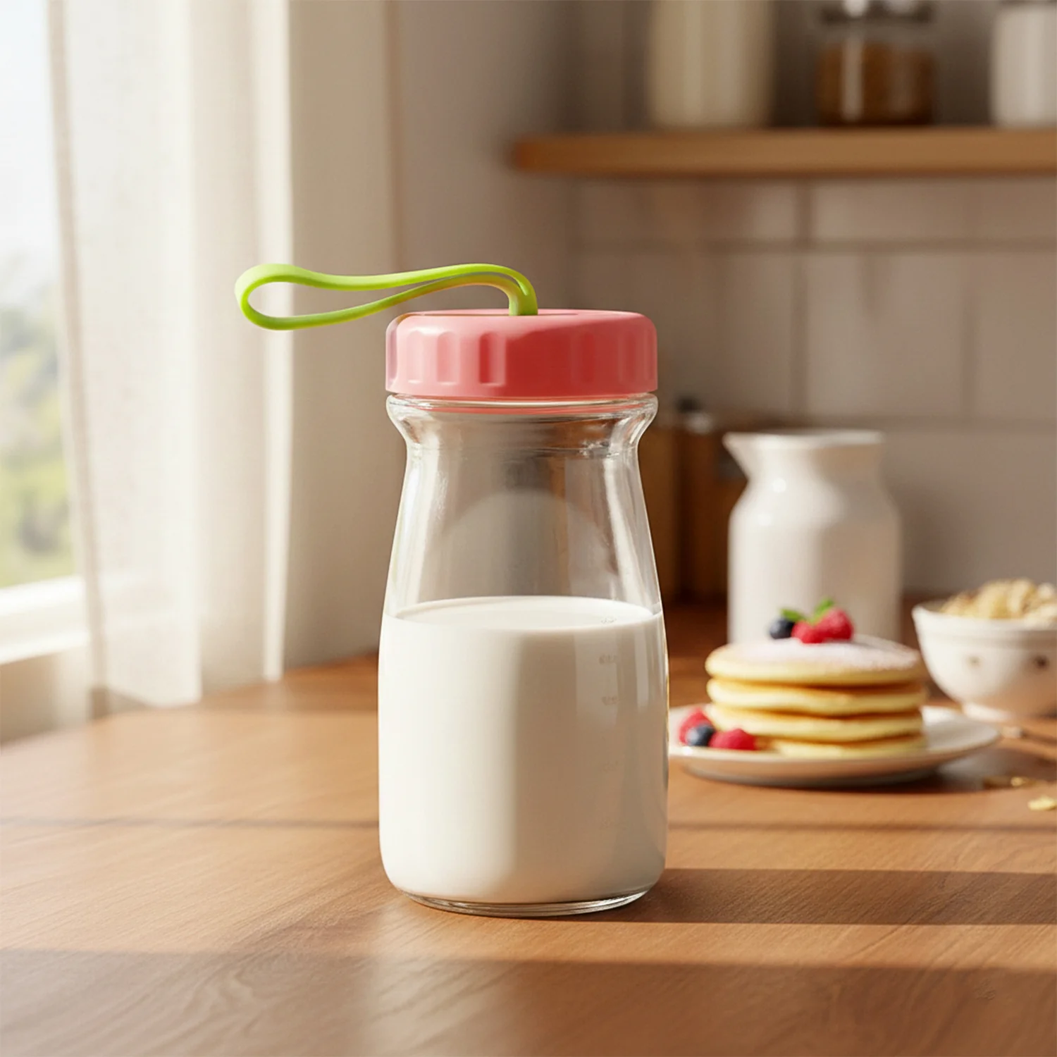 Glass Bottle 300ML – Leak-Proof Lid & Portable Handle - Image 6