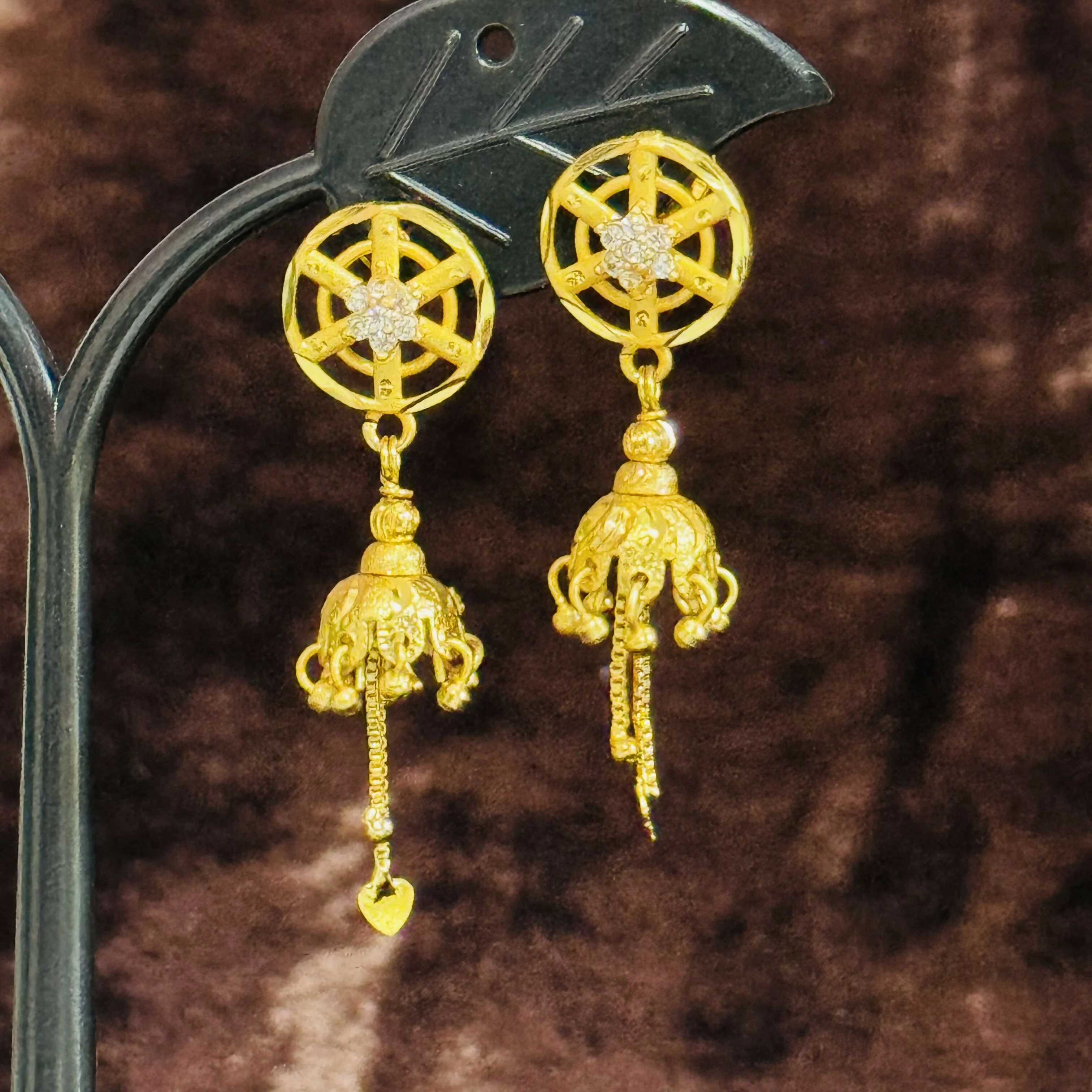 Gold Finish Jhumki Earrings – Elegant Daily Wear Accessories - Image 2