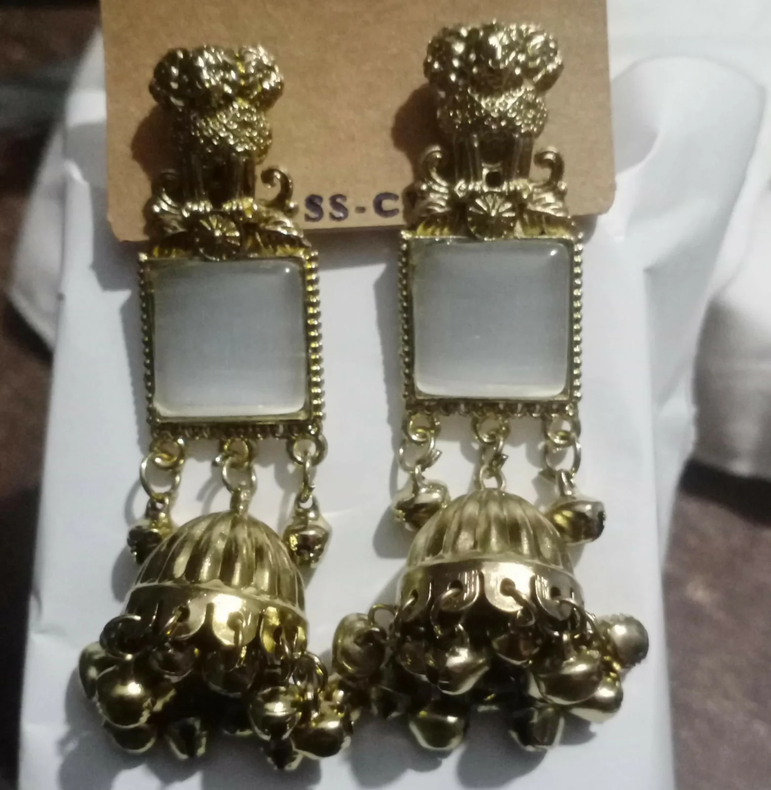 Gold-Plated Kashmiri Earrings – Elegant Traditional Jewelry for Women - Image 5