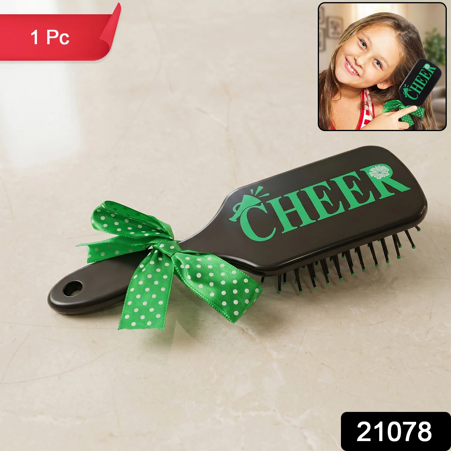 Kids Printed Hair Brush – Gentle Detangling for Soft Hair - Image 2